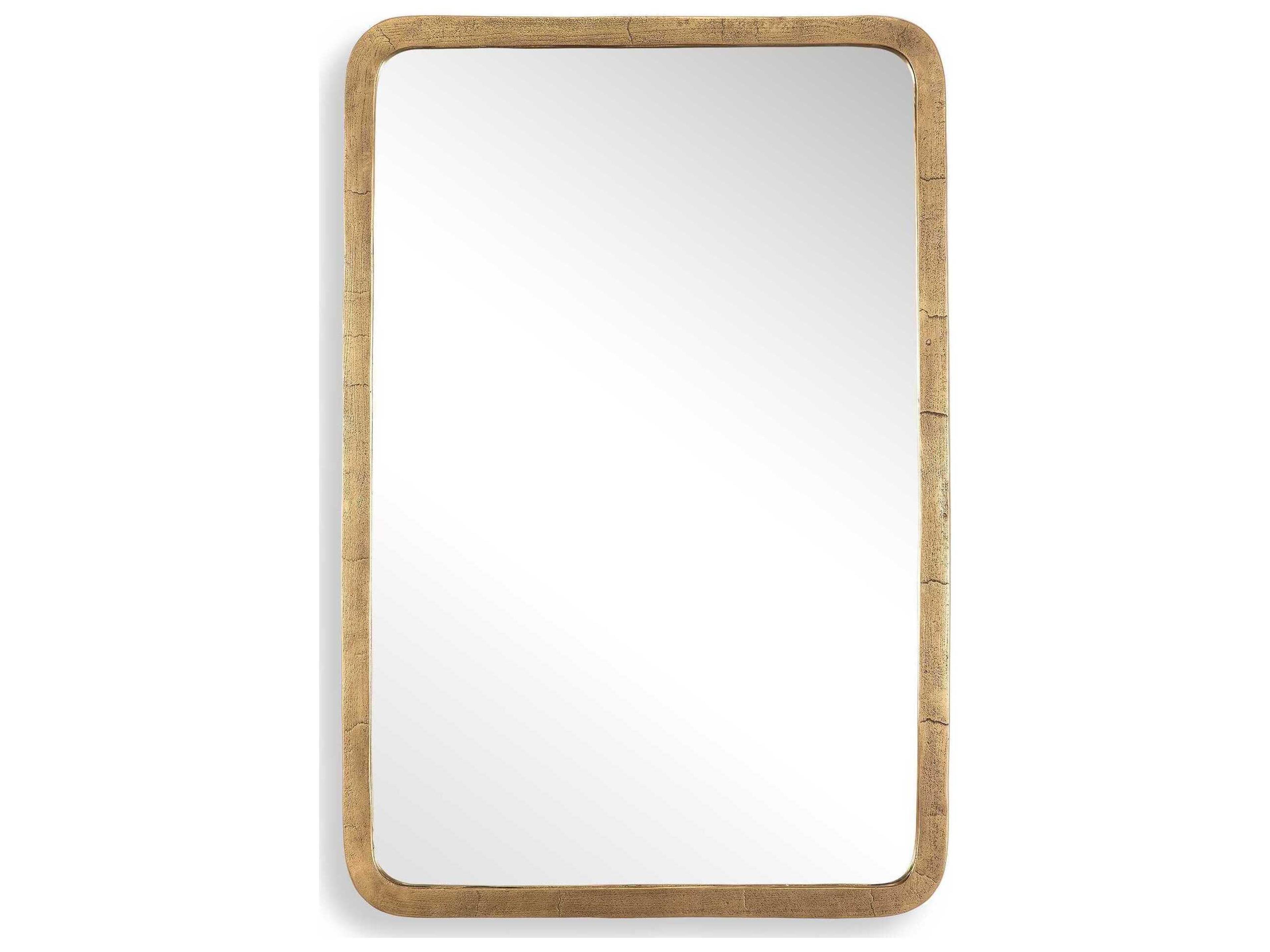 Uttermost Vestry Antique Brass Rectangular Wall Mirror