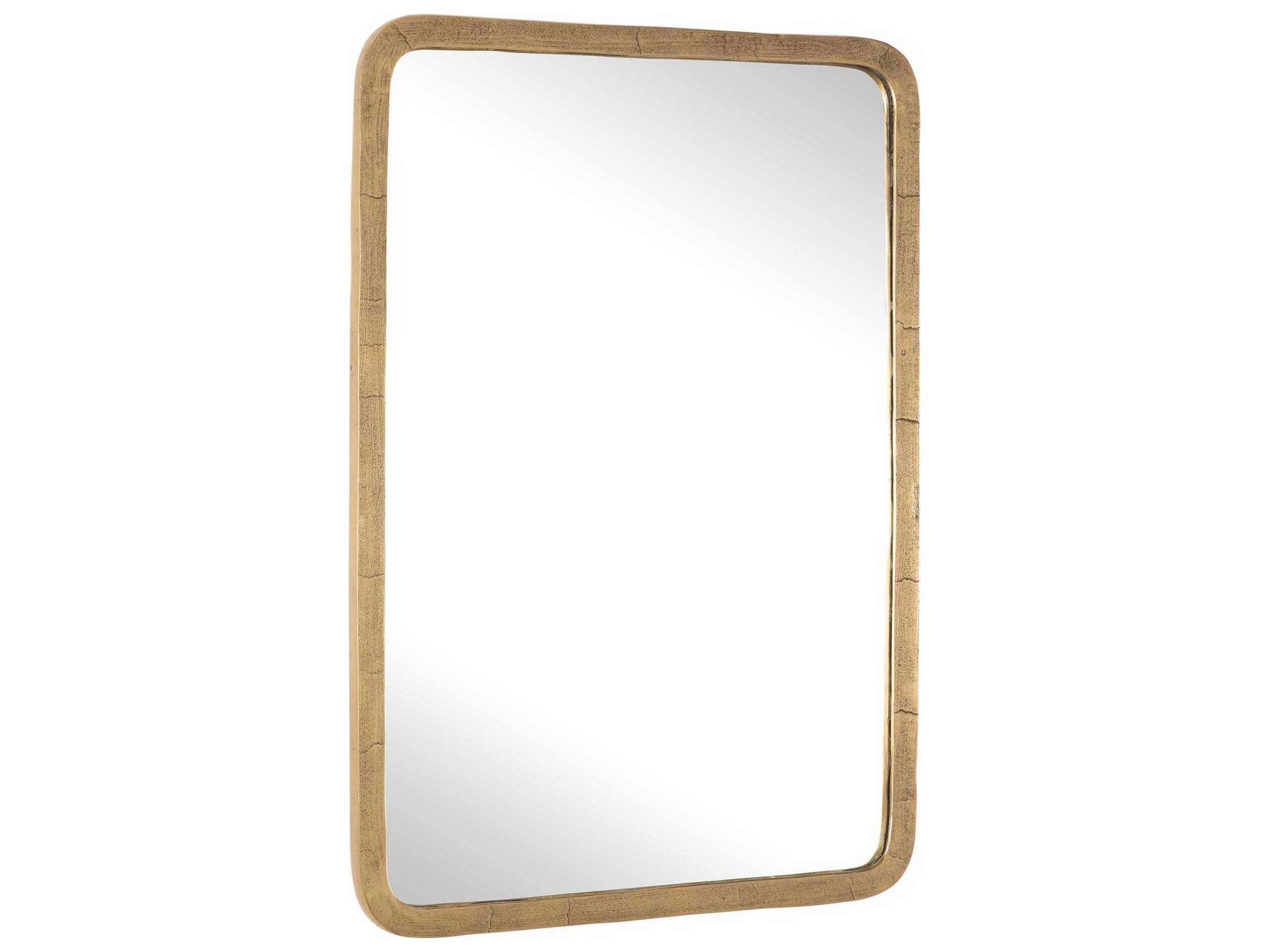Uttermost Vestry Antique Brass Rectangular Wall Mirror