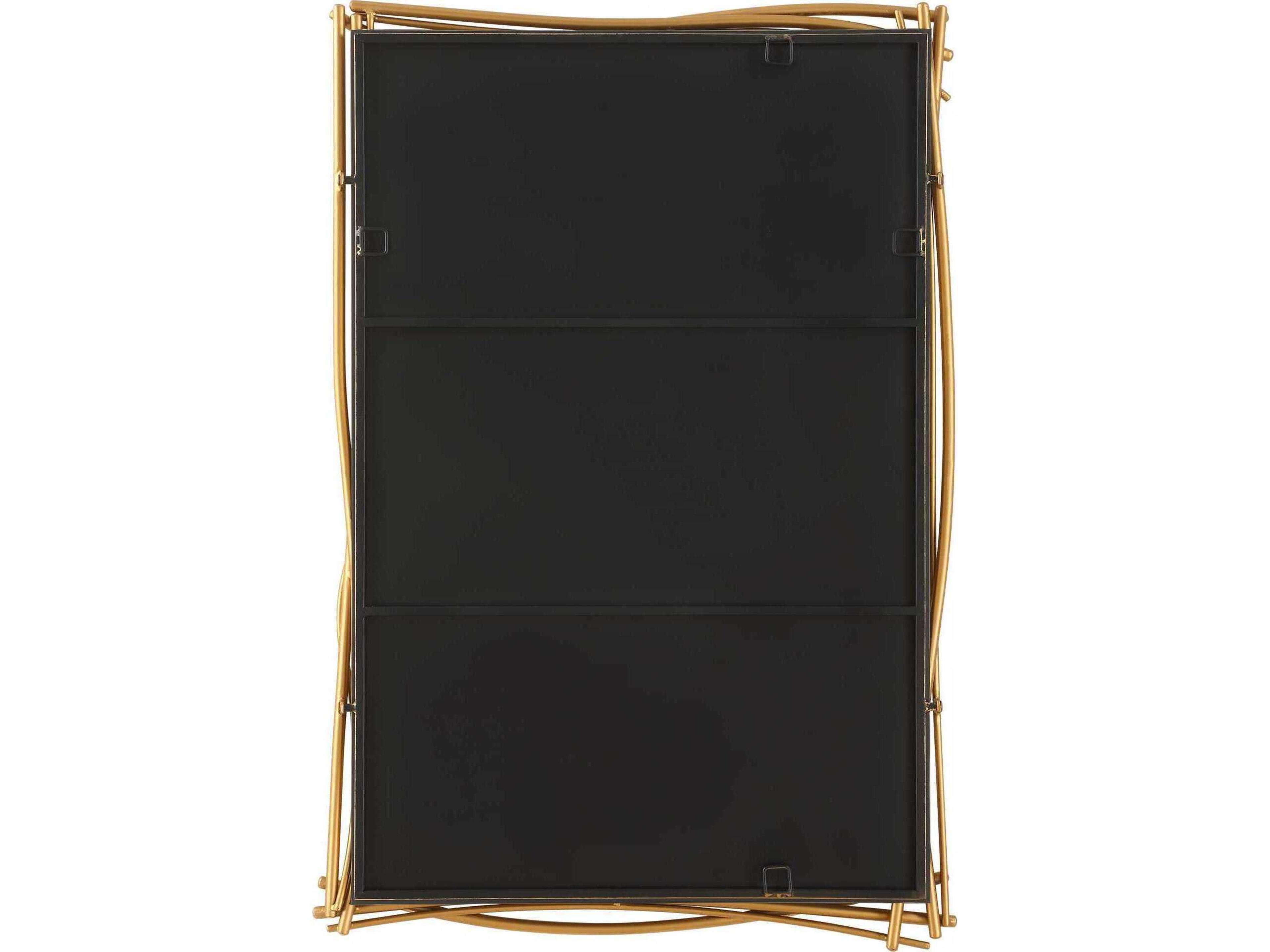 Uttermost Curved Branches Gold Leaf Rectangular Wall Mirror