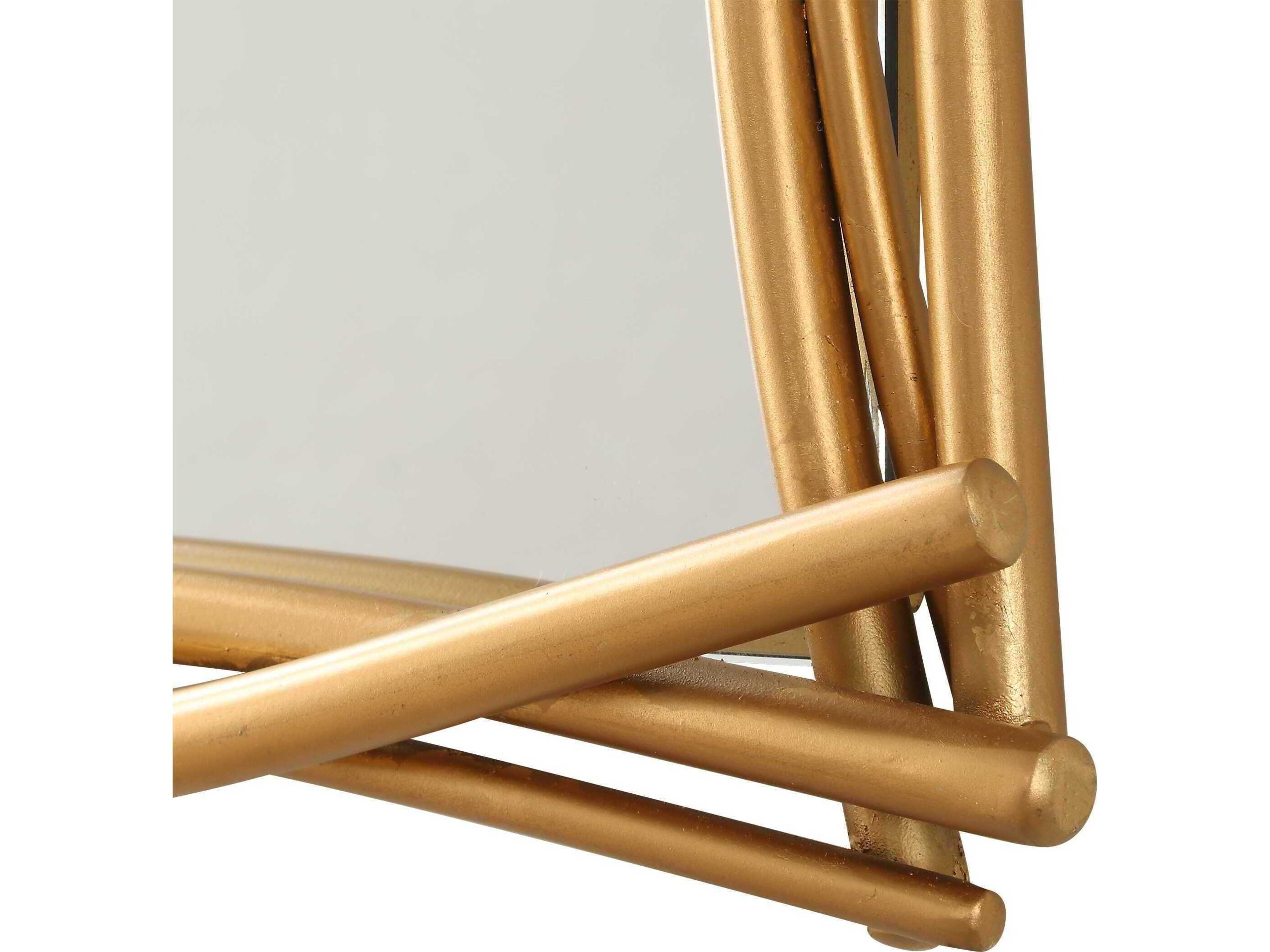 Uttermost Curved Branches Gold Leaf Rectangular Wall Mirror