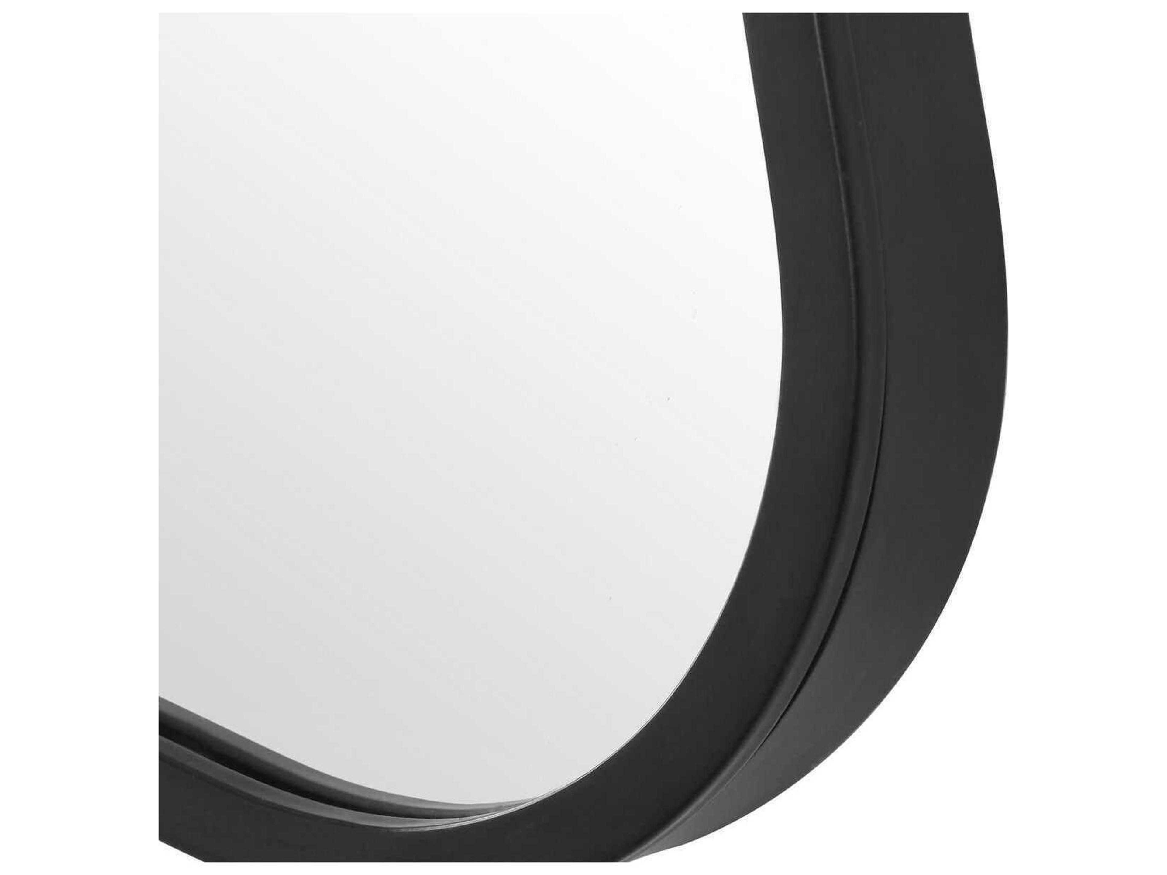 Uttermost Pavia Satin Black Rectangular Wall Mirror