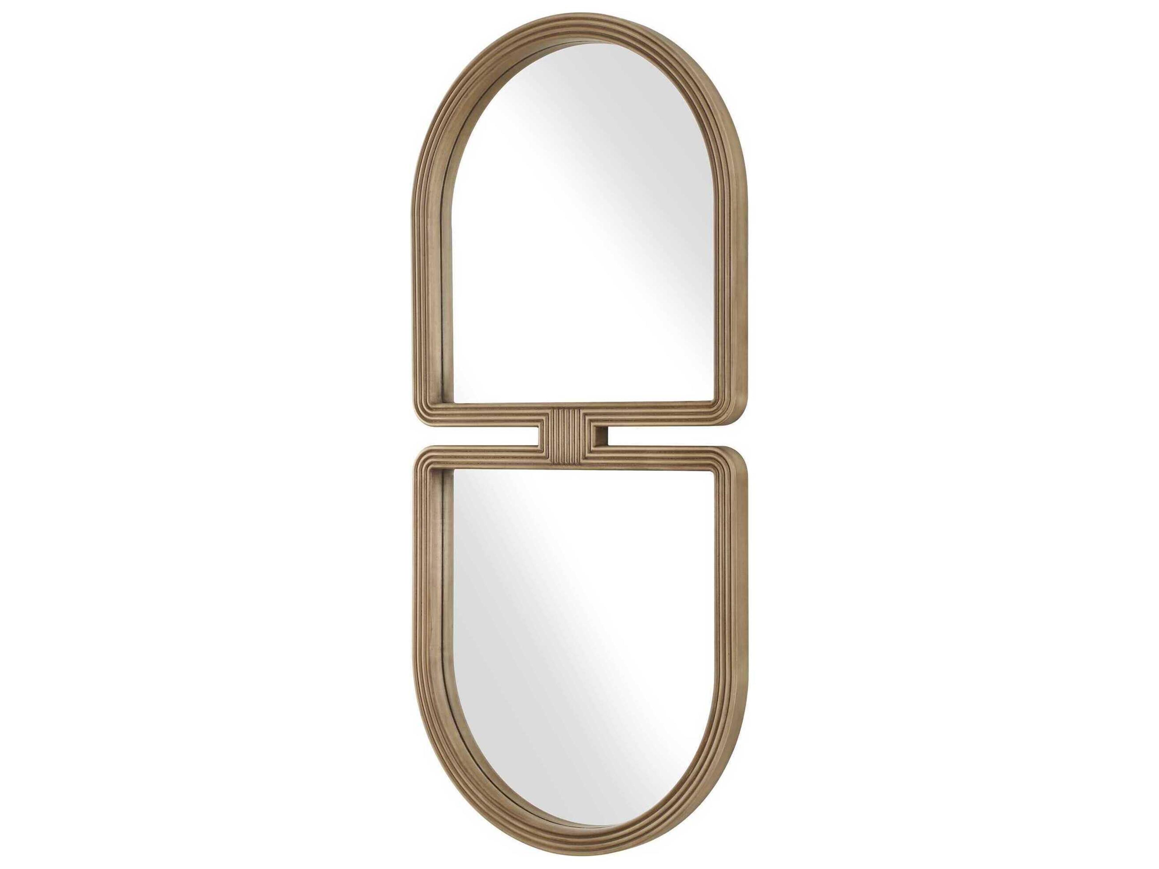 Uttermost Jacques Art Deco Antique Gold Wall Mirror