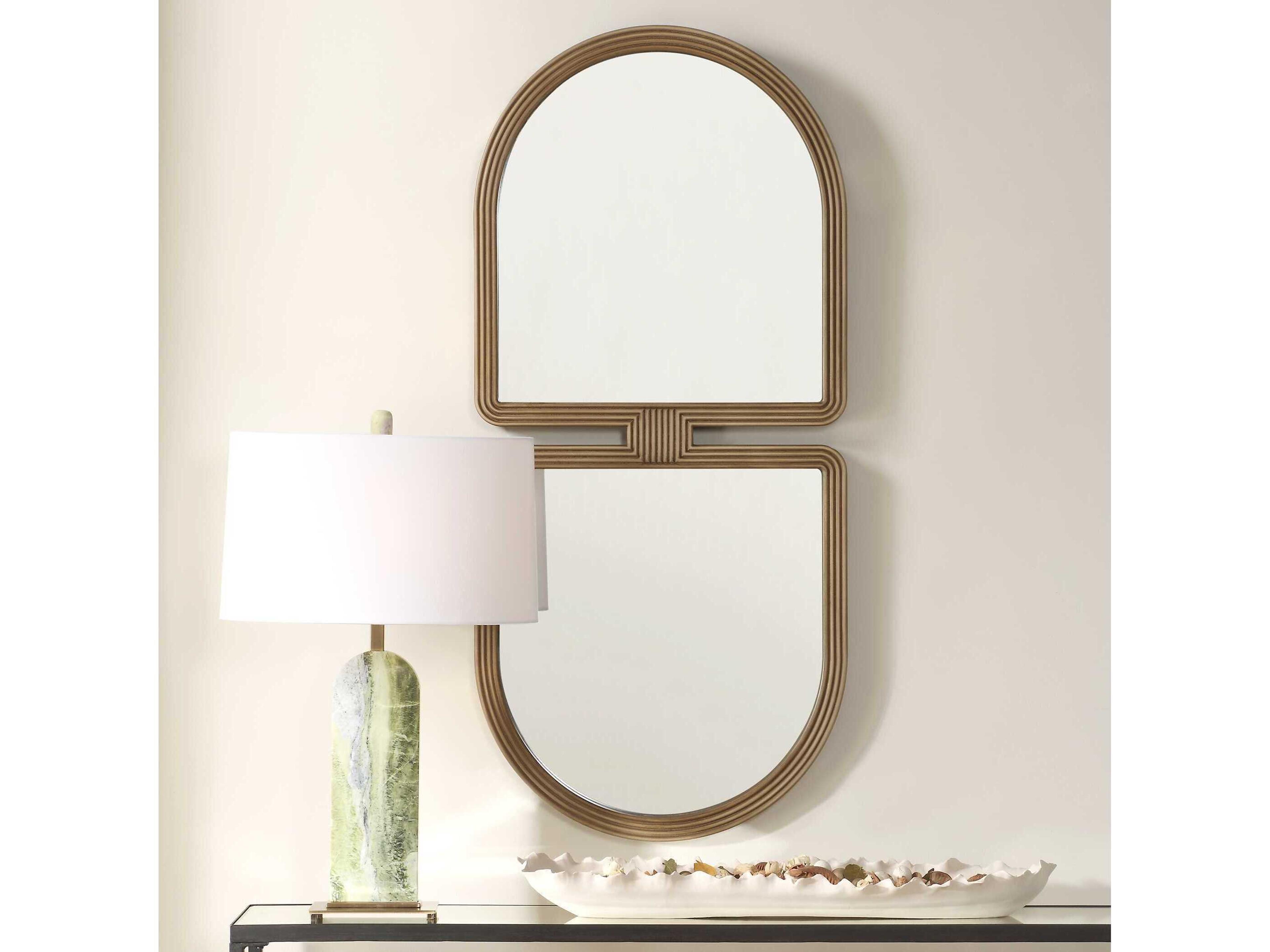 Uttermost Jacques Art Deco Antique Gold Wall Mirror
