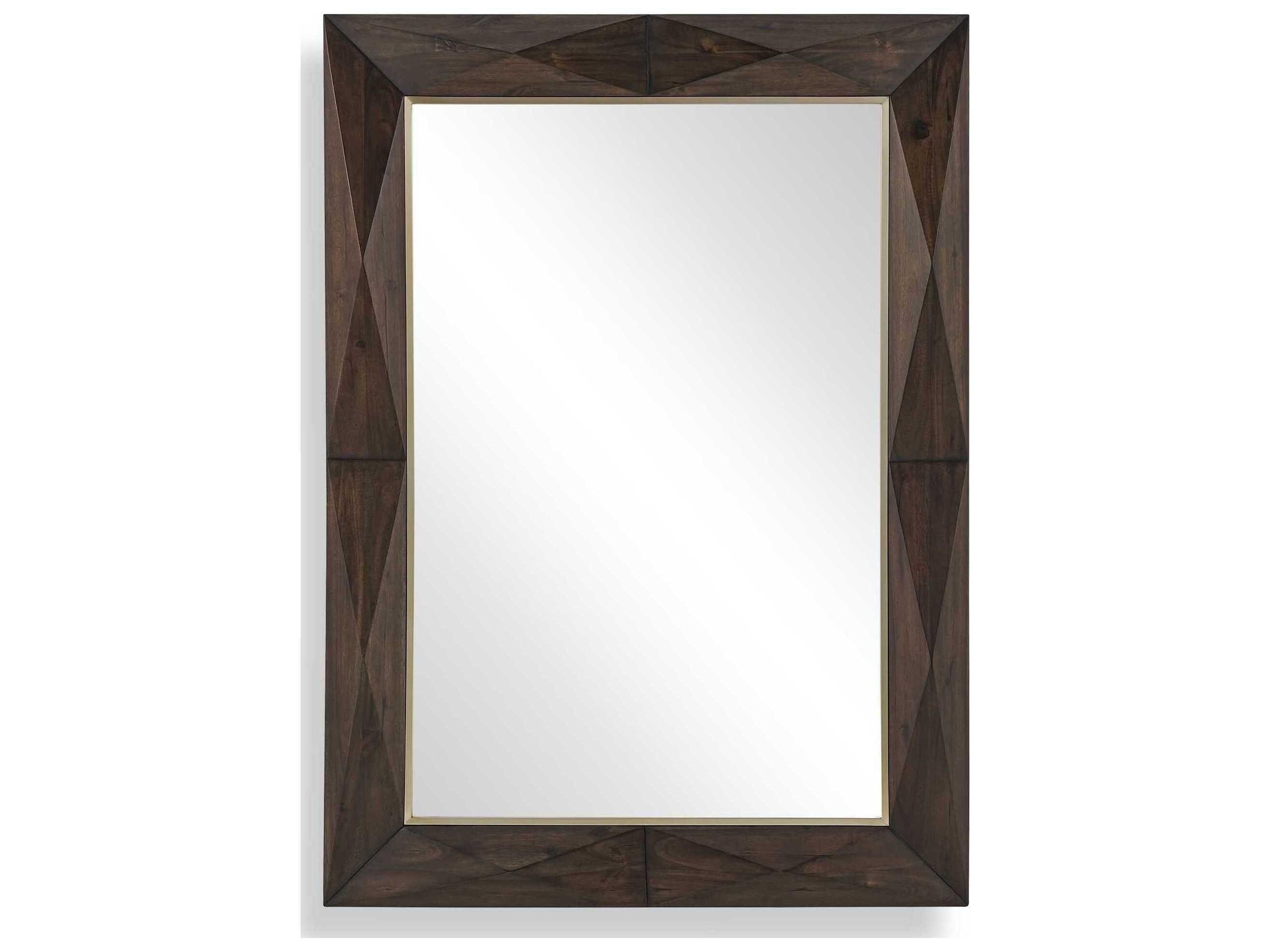 Uttermost Diamond In The Rough Dark Walnut Stain Rectangular Wall Mirror