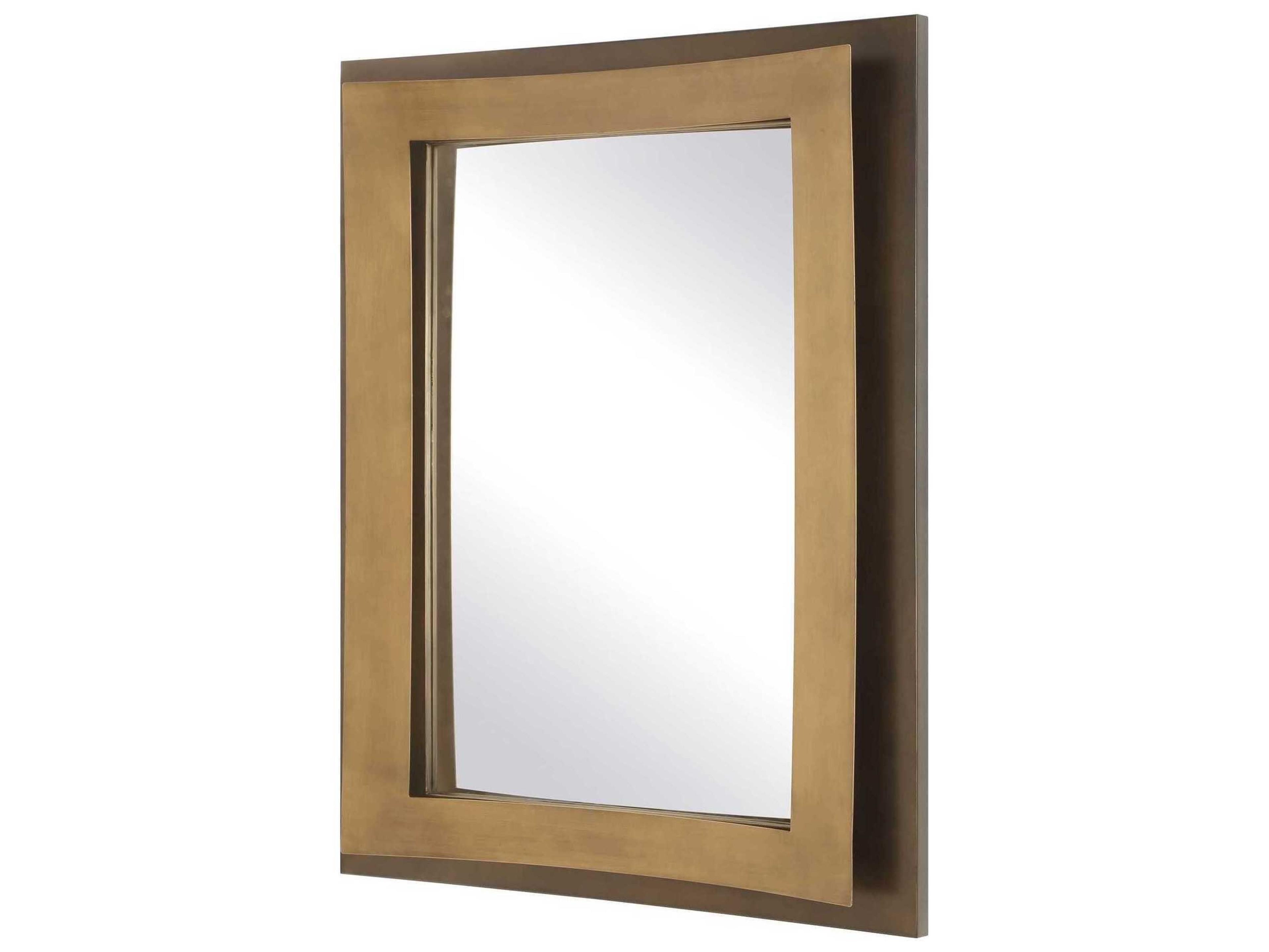 Uttermost Around The Bend Golden Bronze Rectangular Wall Mirror