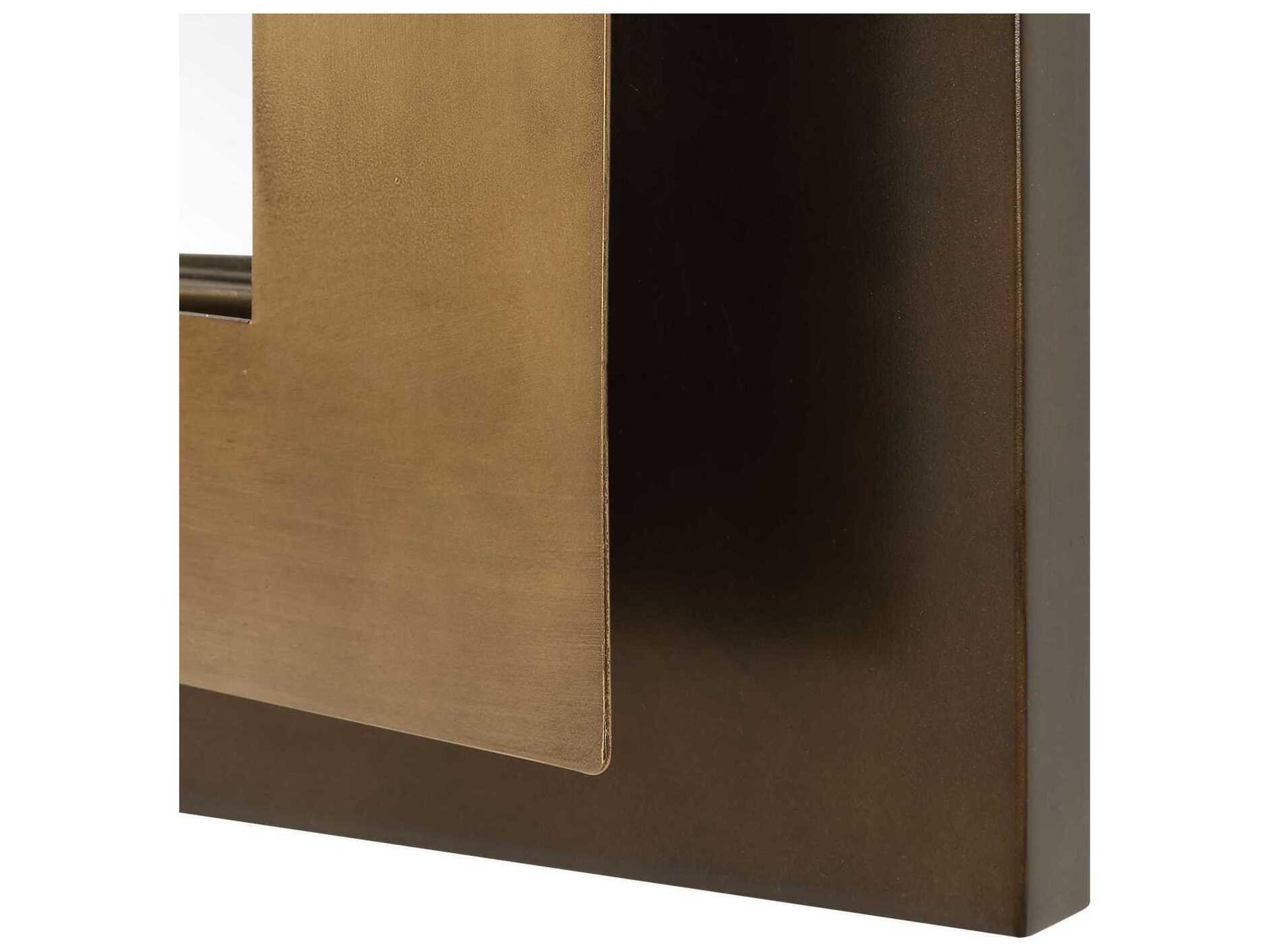 Uttermost Around The Bend Golden Bronze Rectangular Wall Mirror