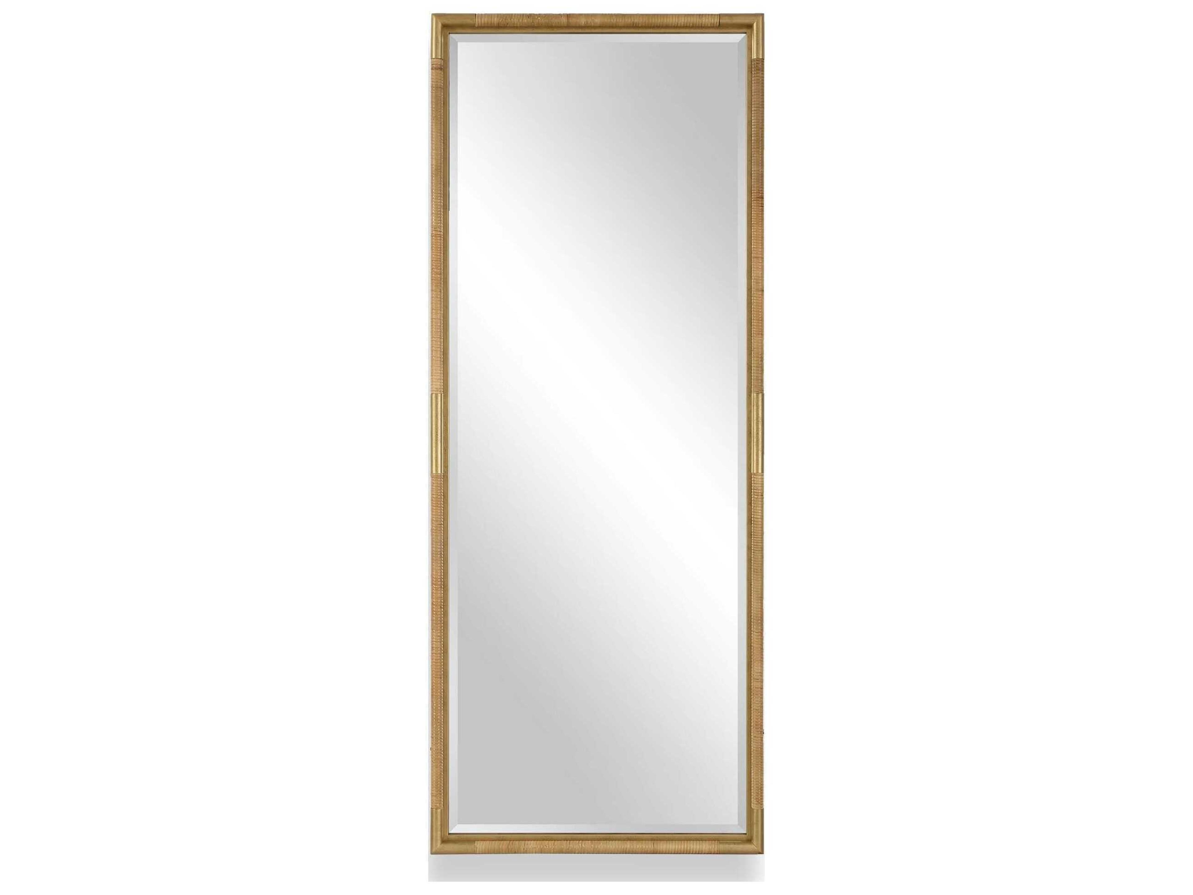 Kampar Antiqued Gold Rectangular Wall Mirror