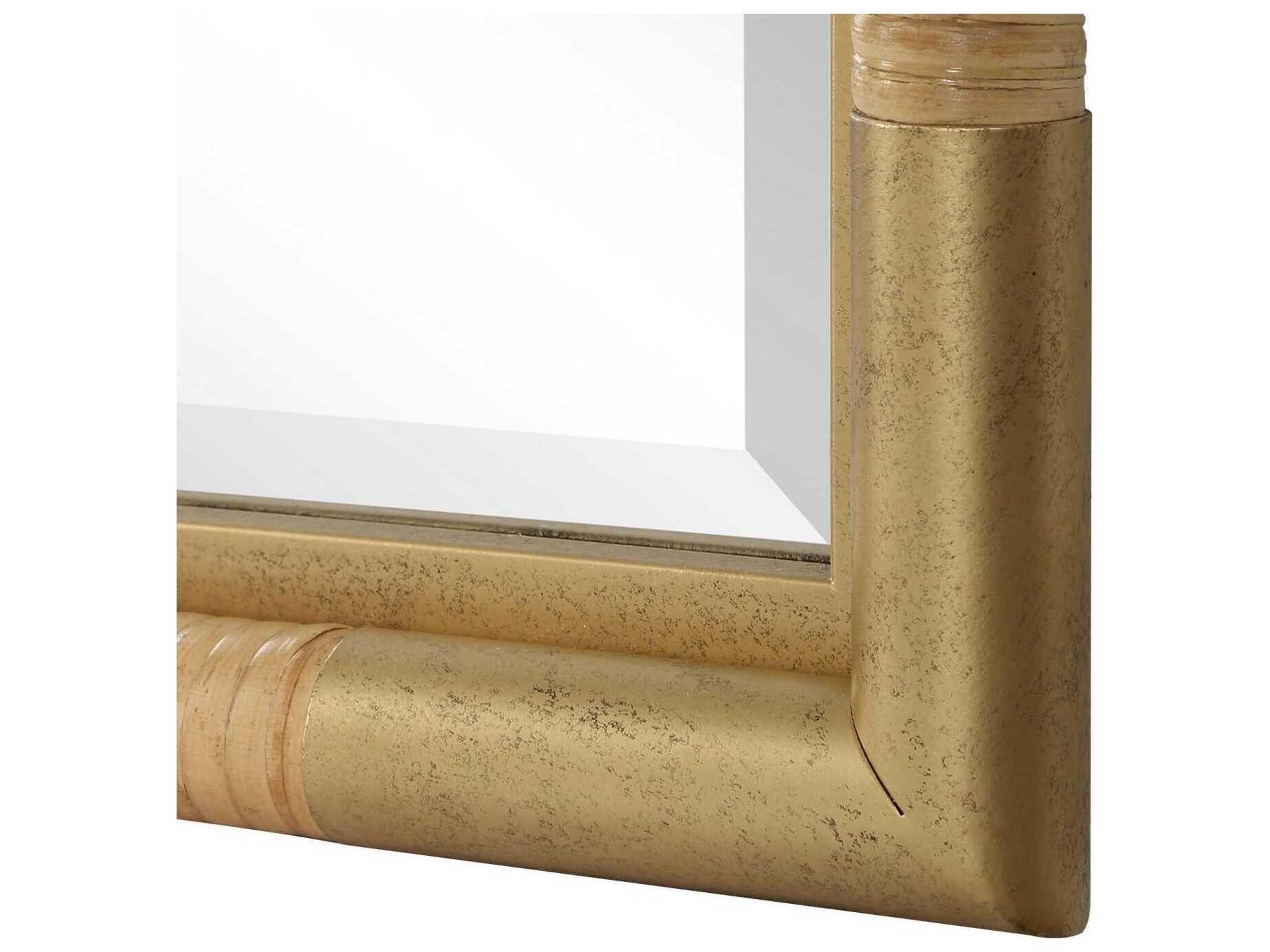 Uttermost Kampar Antiqued Gold Rectangular Wall Mirror