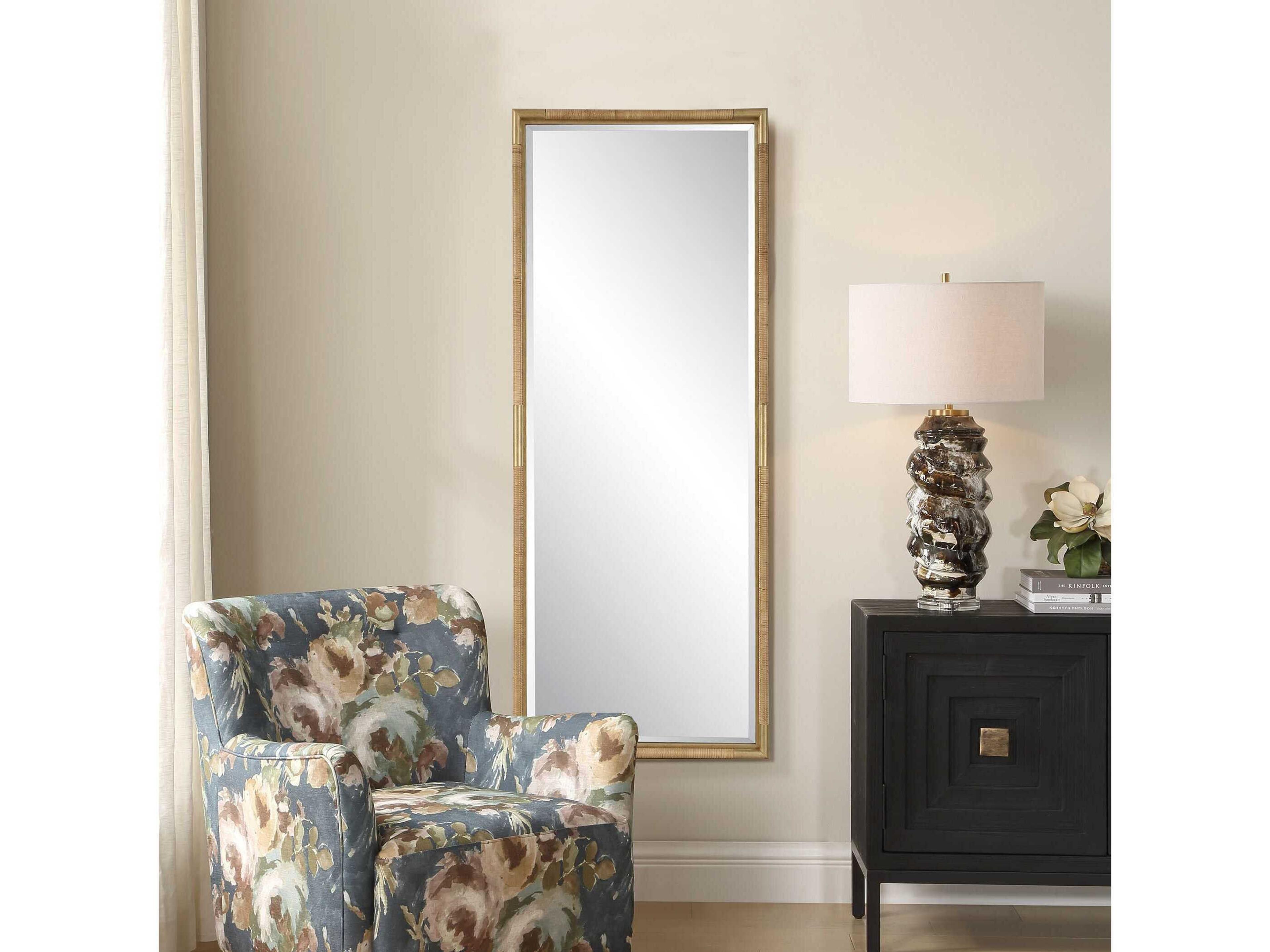 Uttermost Kampar Antiqued Gold Rectangular Wall Mirror