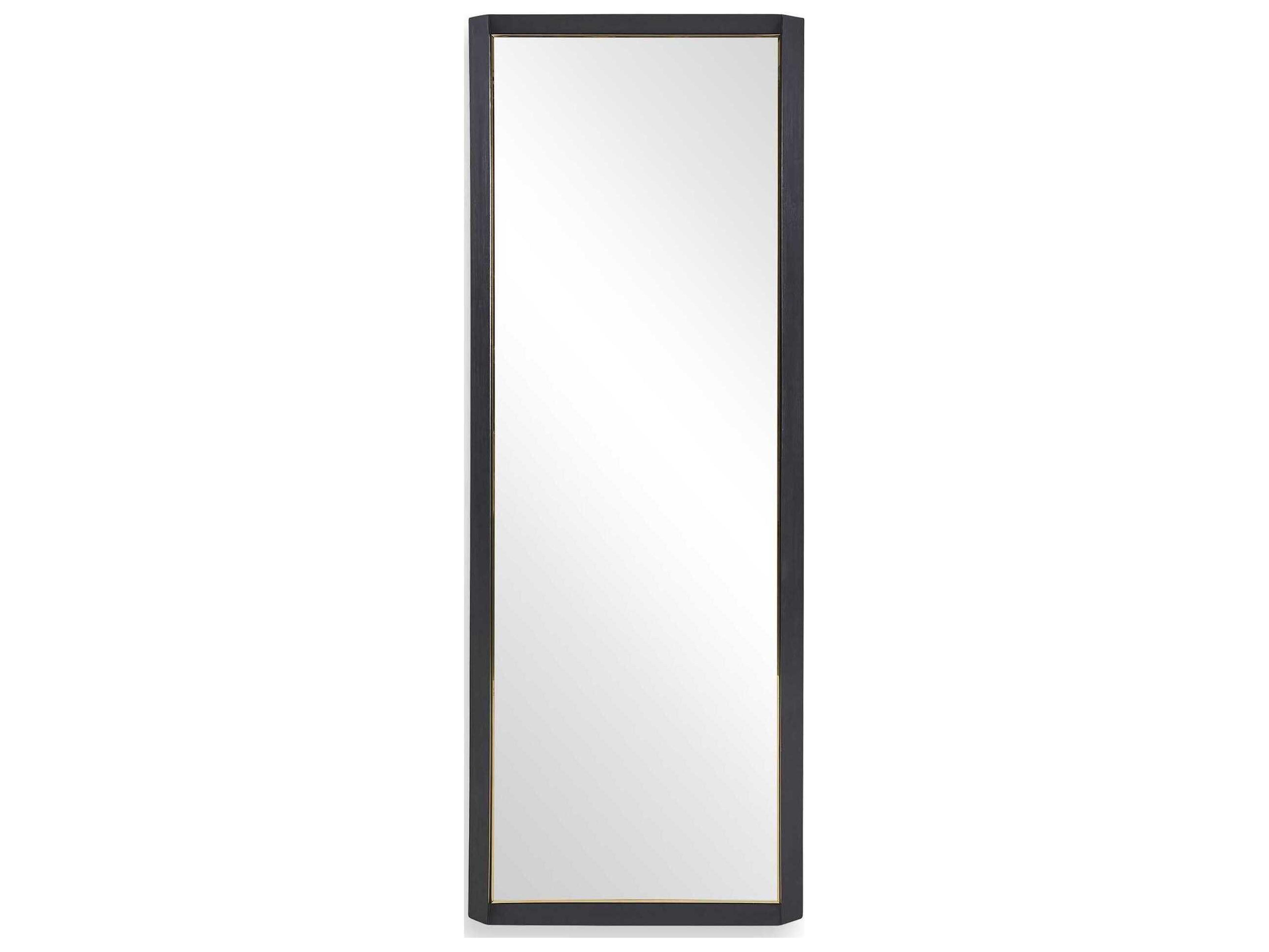 Uttermost Stenton Sleek Black Rectangular Wall Mirror