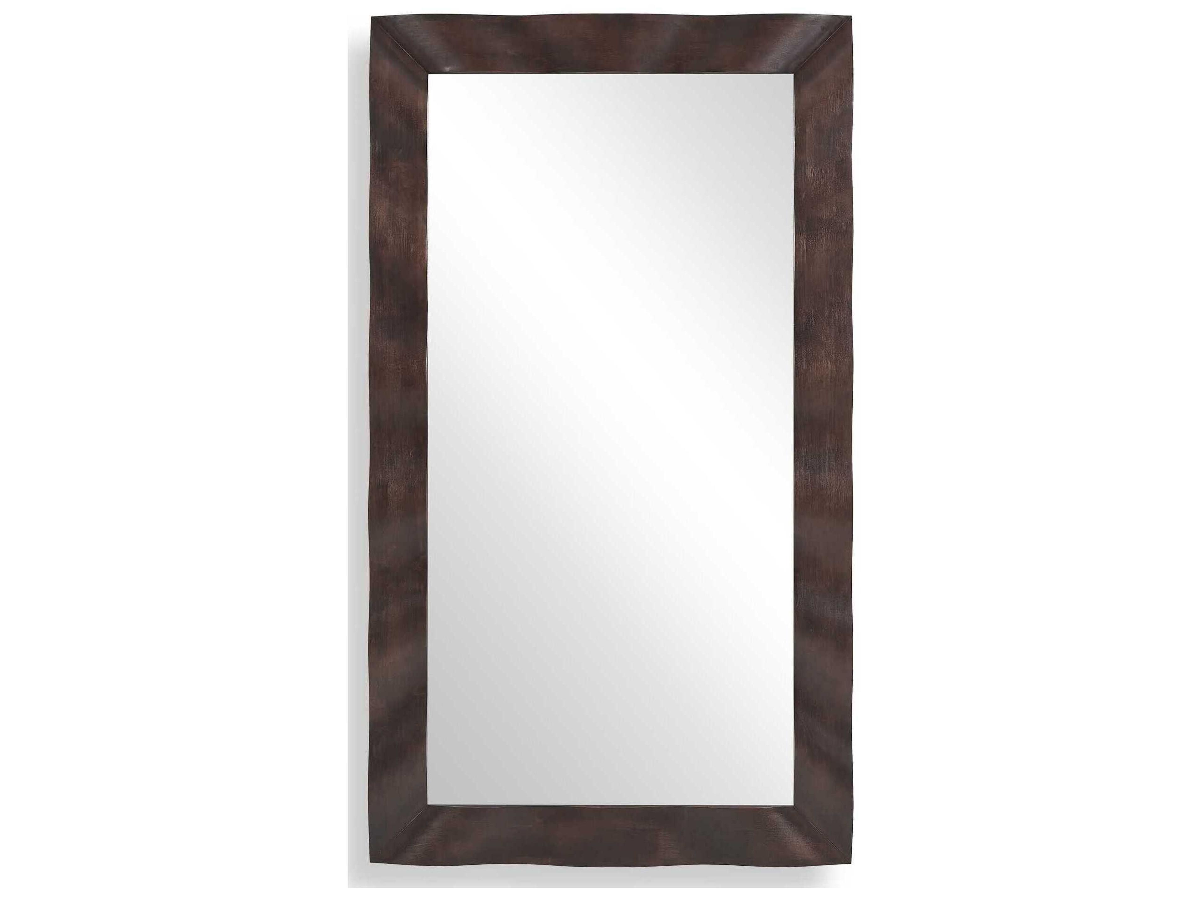 Uttermost Wrinkle Dark Walnut Rectangular Wall Mirror