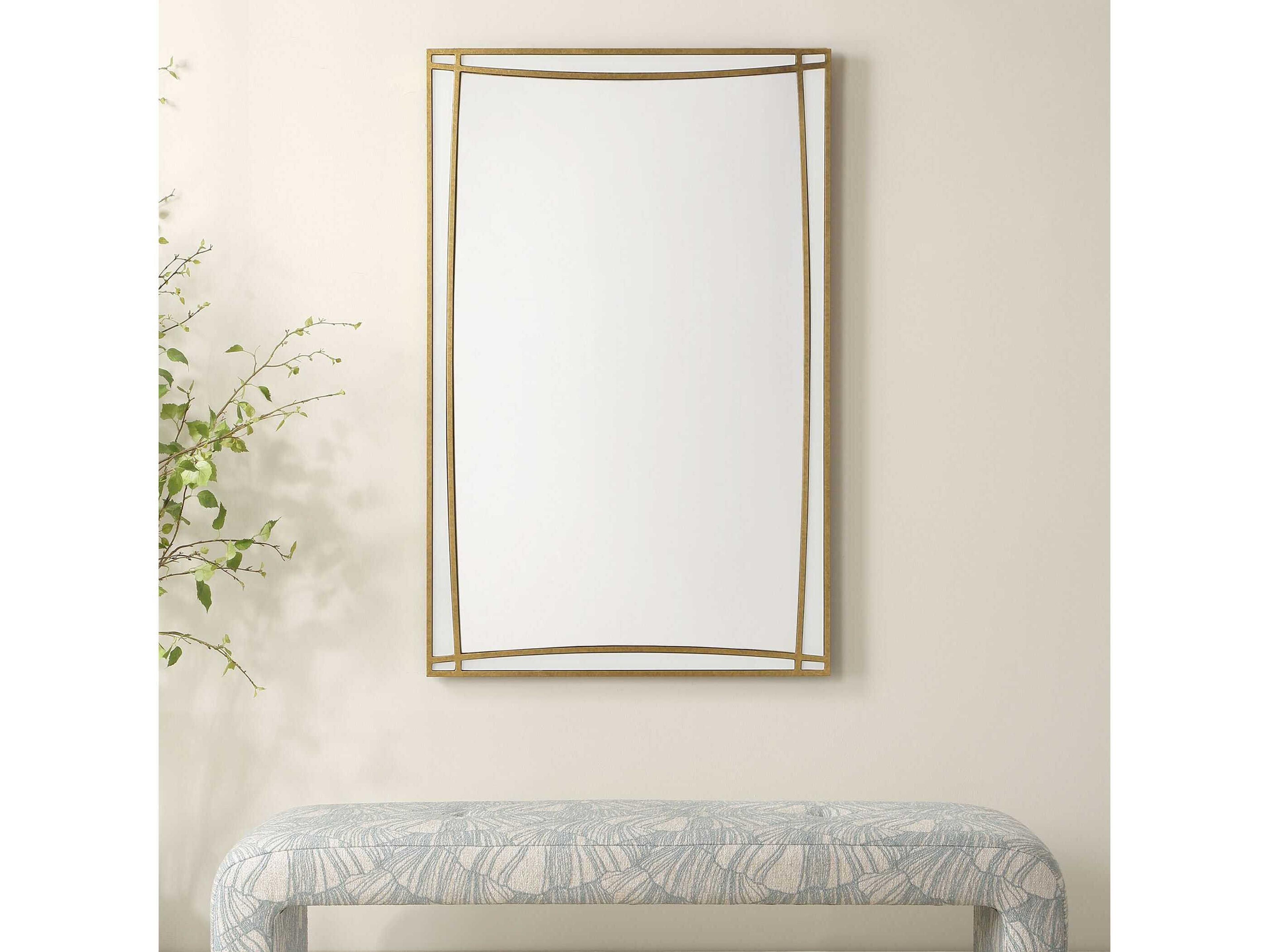 Uttermost Florence Antique Gold Rectangular Wall Mirror