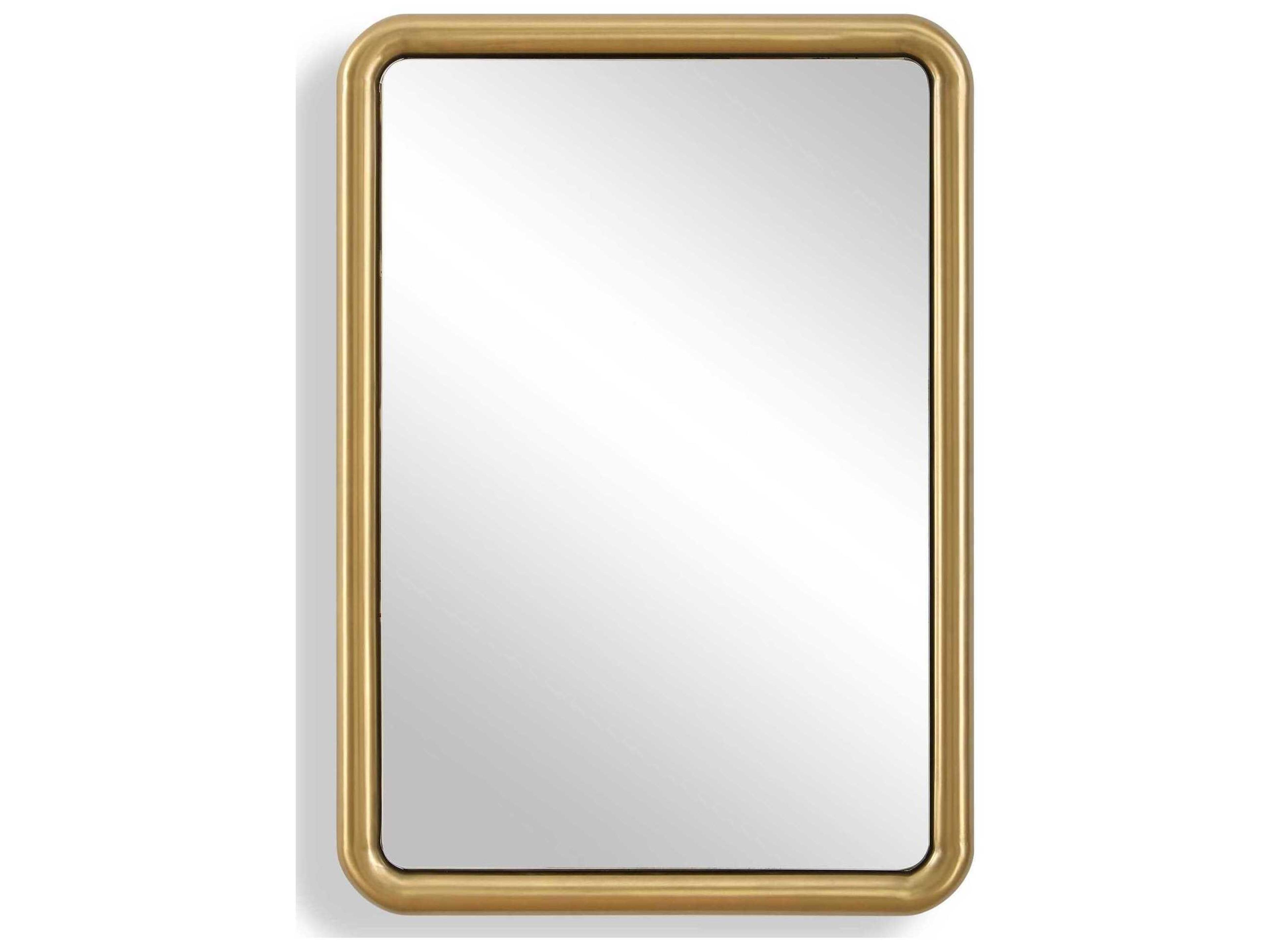 Atkinson Plated Antique Brass Rectangular Wall Mirror