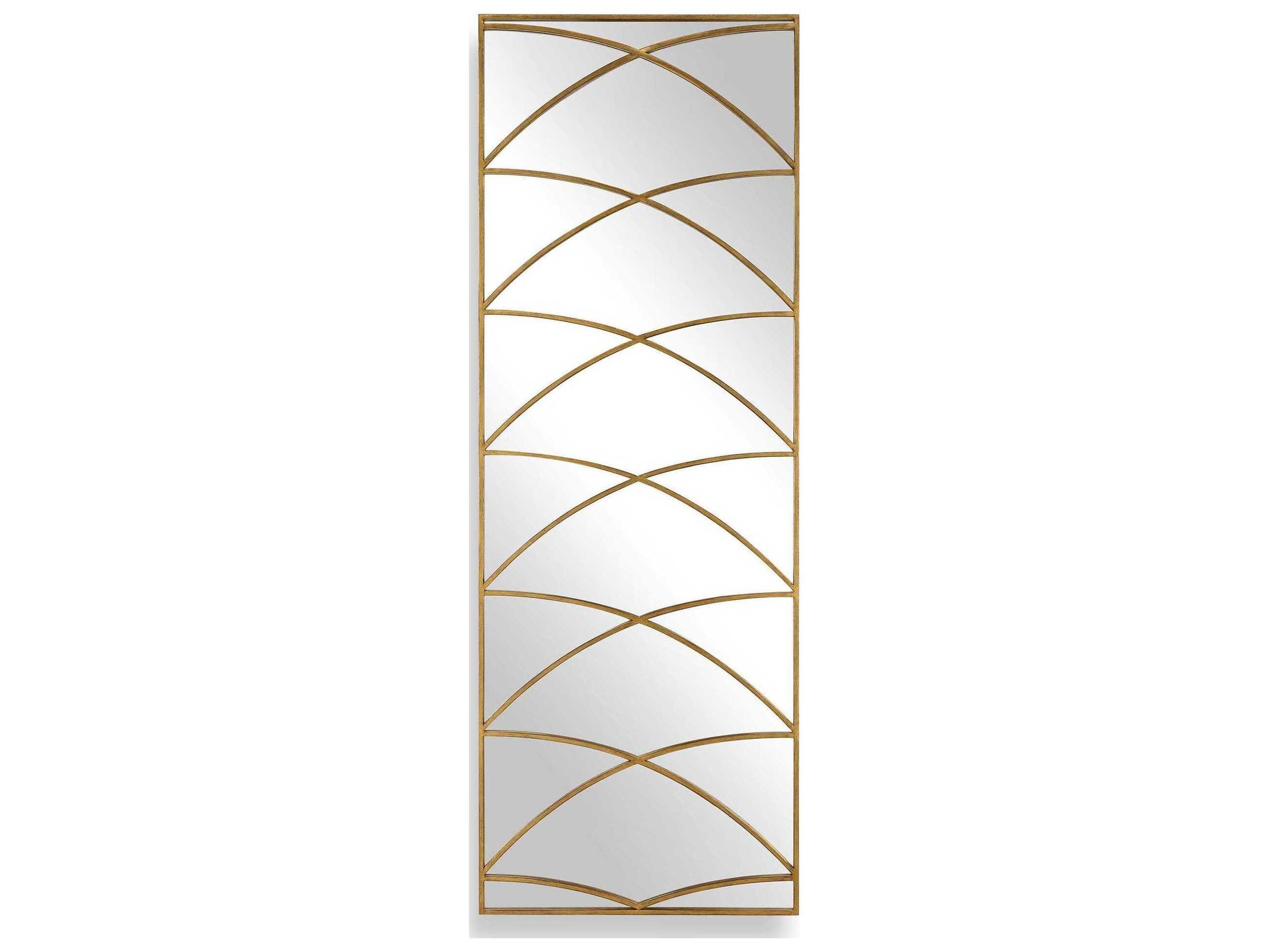 Uttermost Crossed Up Antique Gold Rectangular Wall Mirror