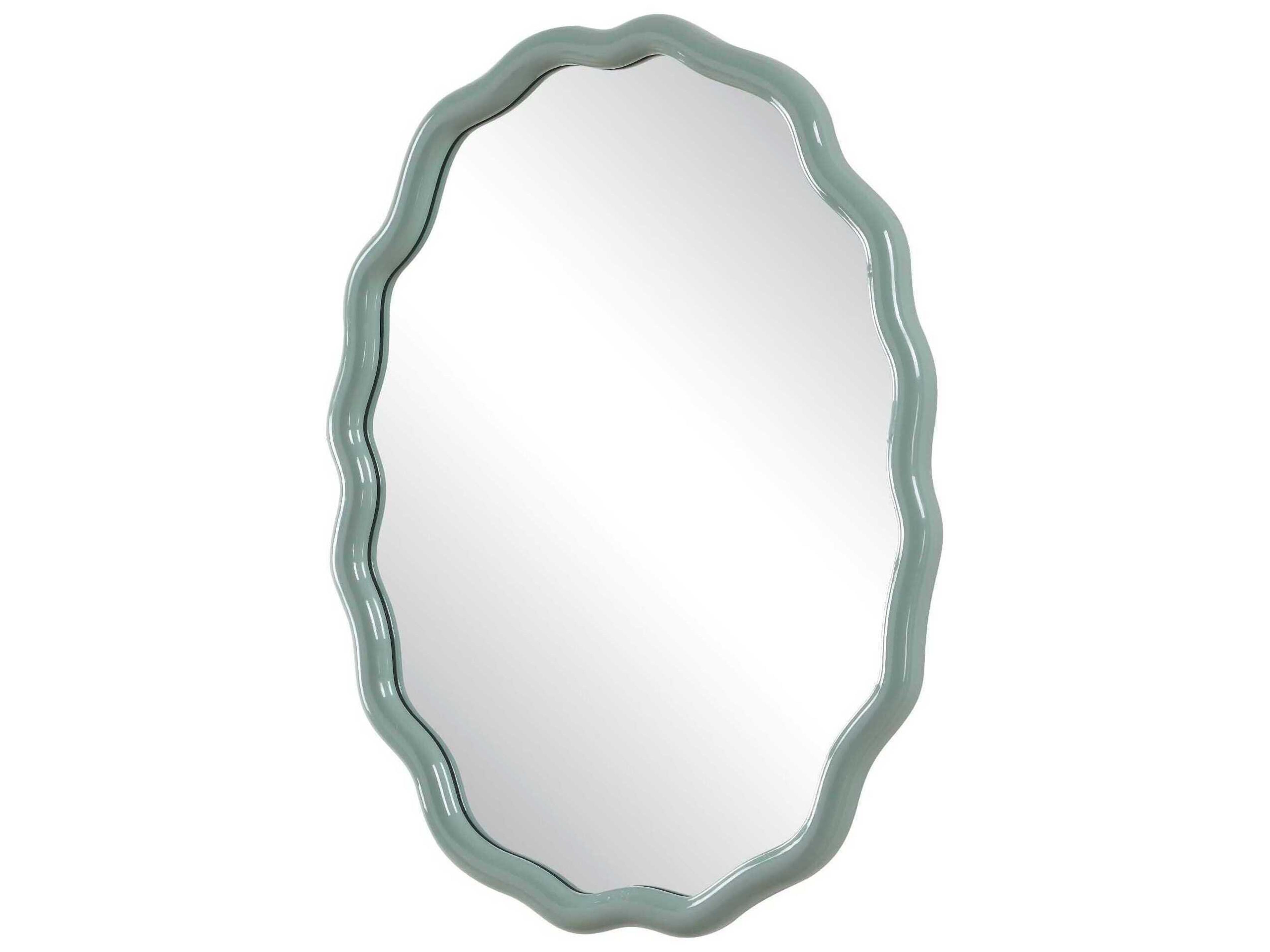 Uttermost Isly Robin's Egg Blue Oval Wall Mirror