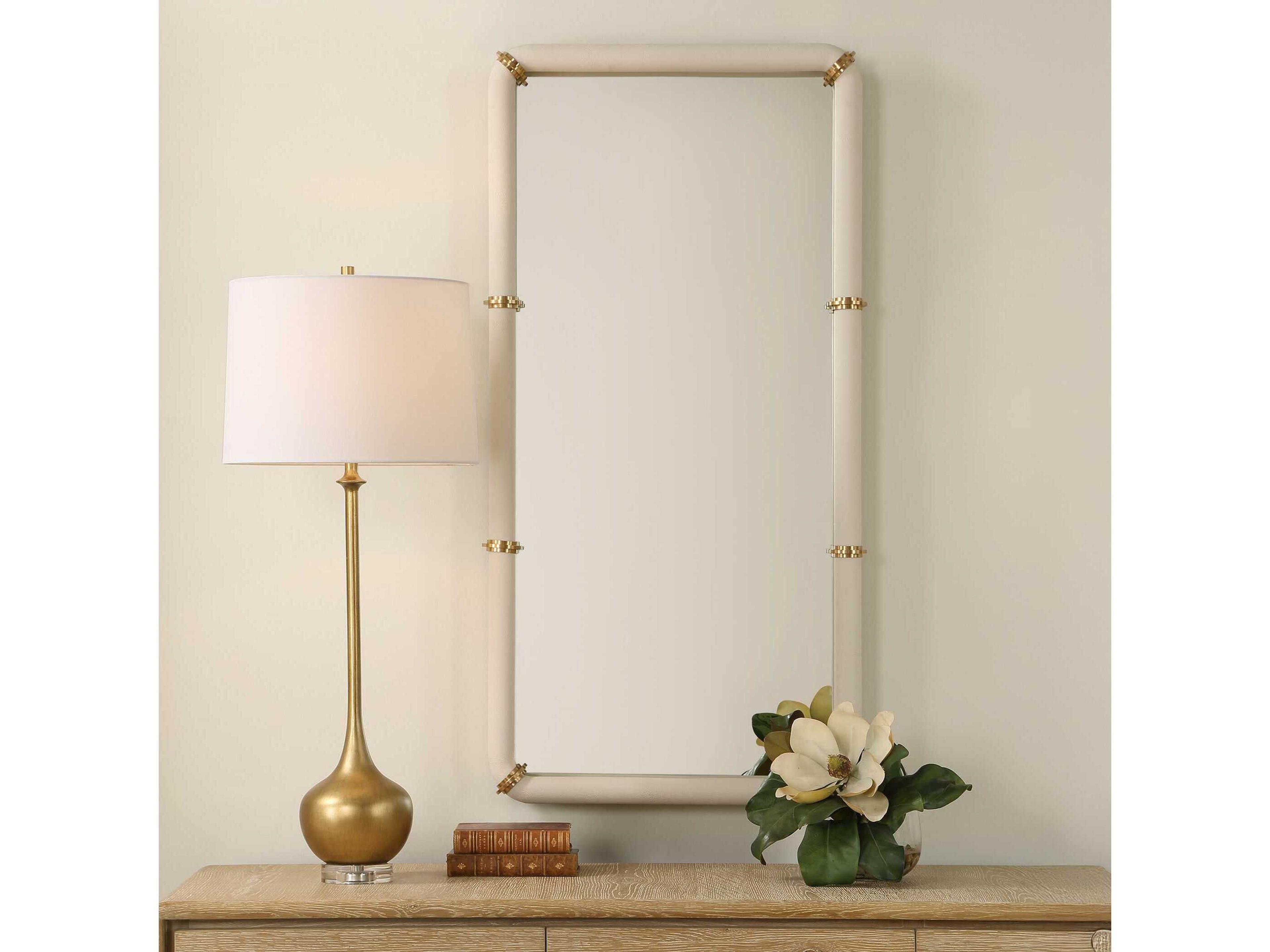 Uttermost Cyprus White Rectangular Wall Mirror