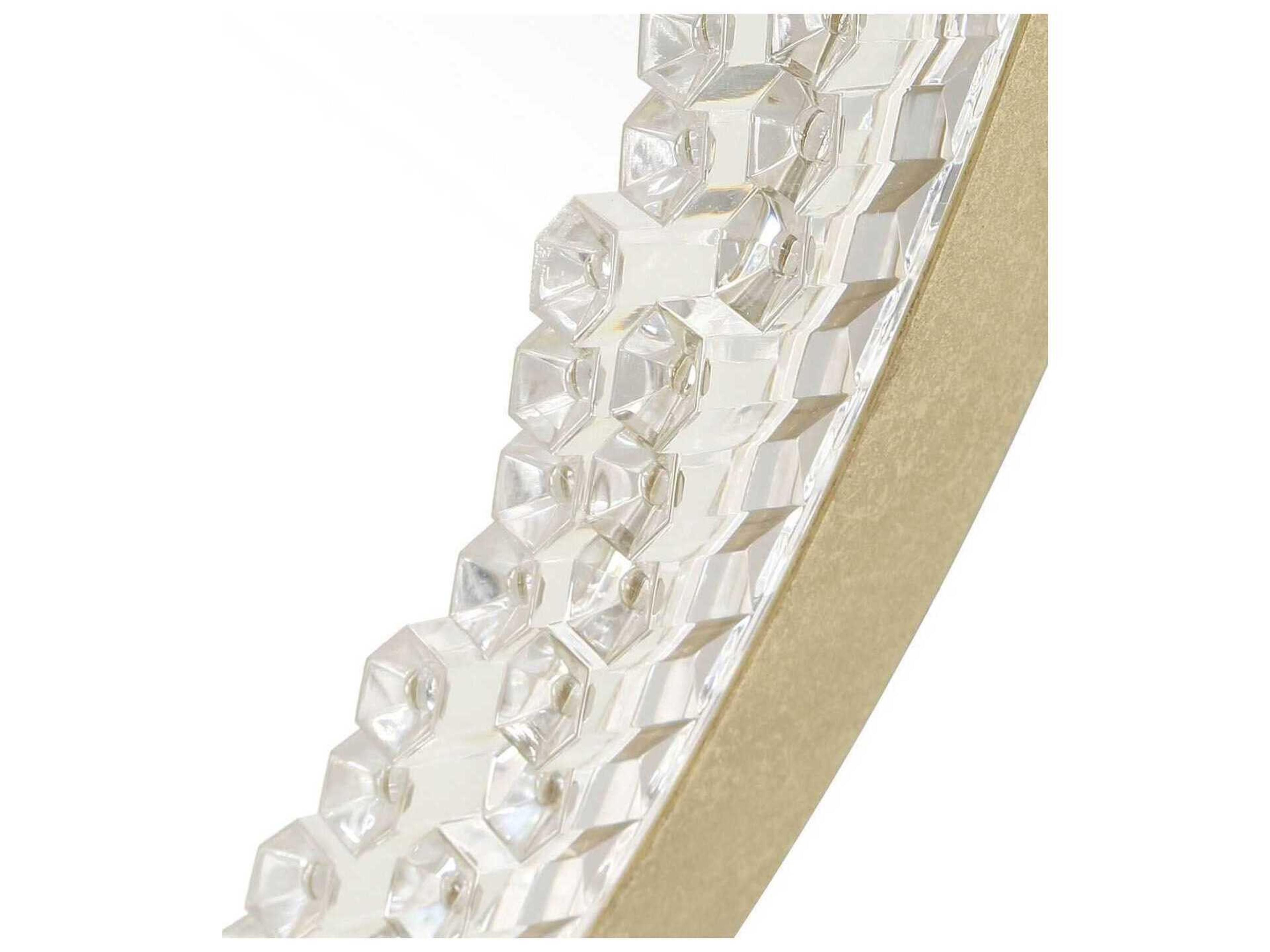 Uttermost Break The Ice Warm Champagne Round Wall Mirror