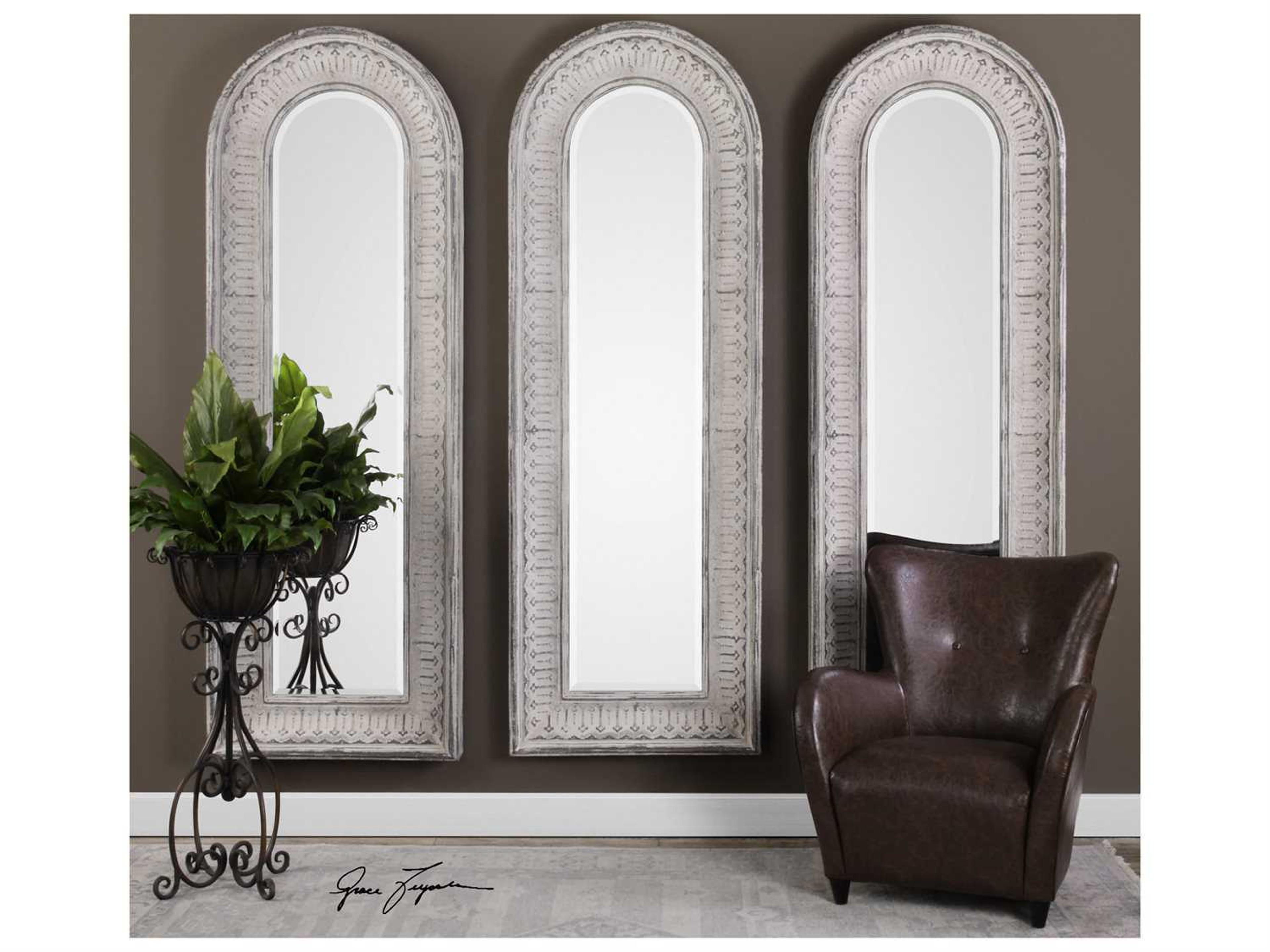 Uttermost Grace Feyock Argenton Aged Gray Arch Mirror