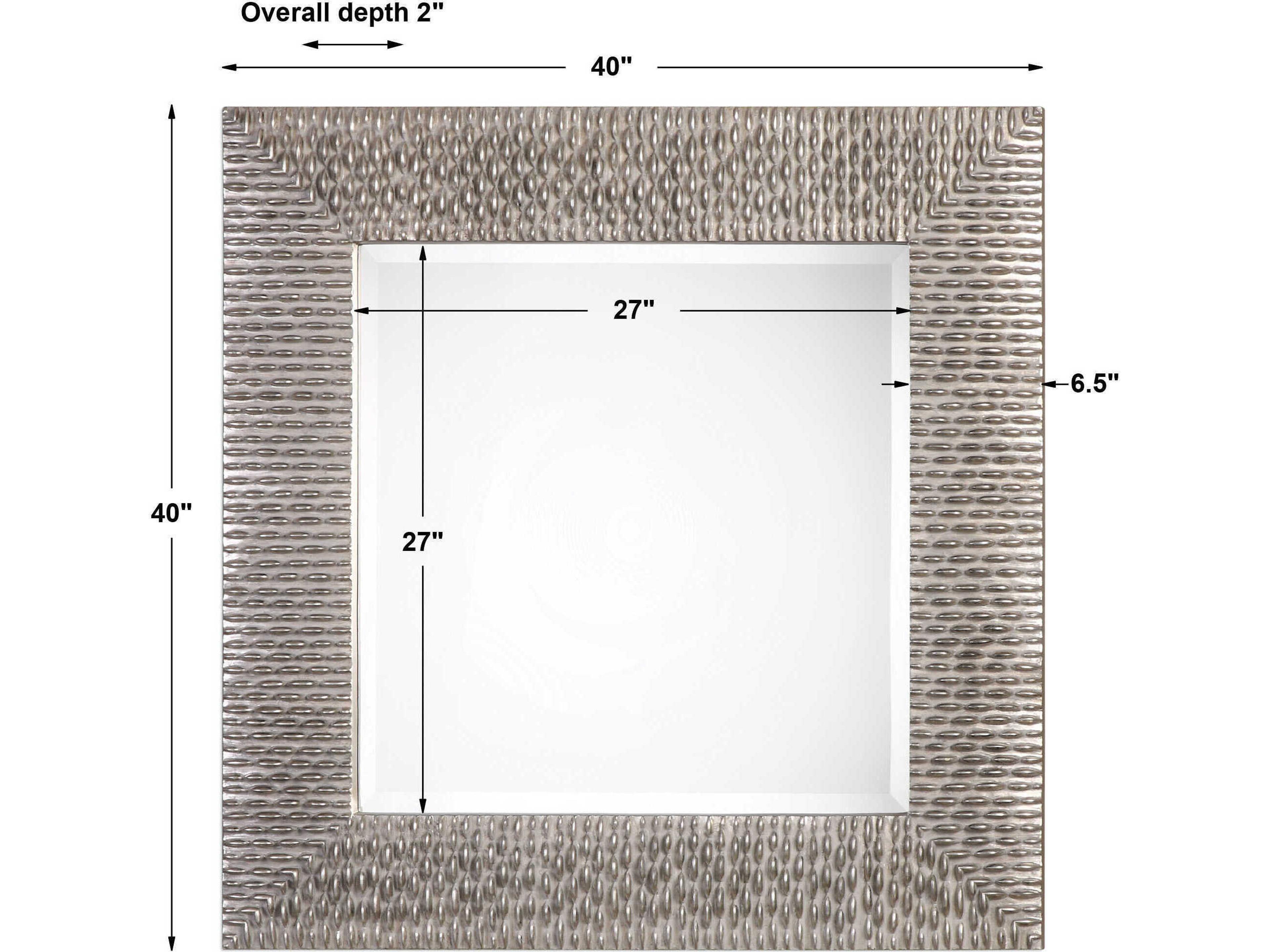 Uttermost Matthew Williams Cressida Distressed Silver Square Mirror