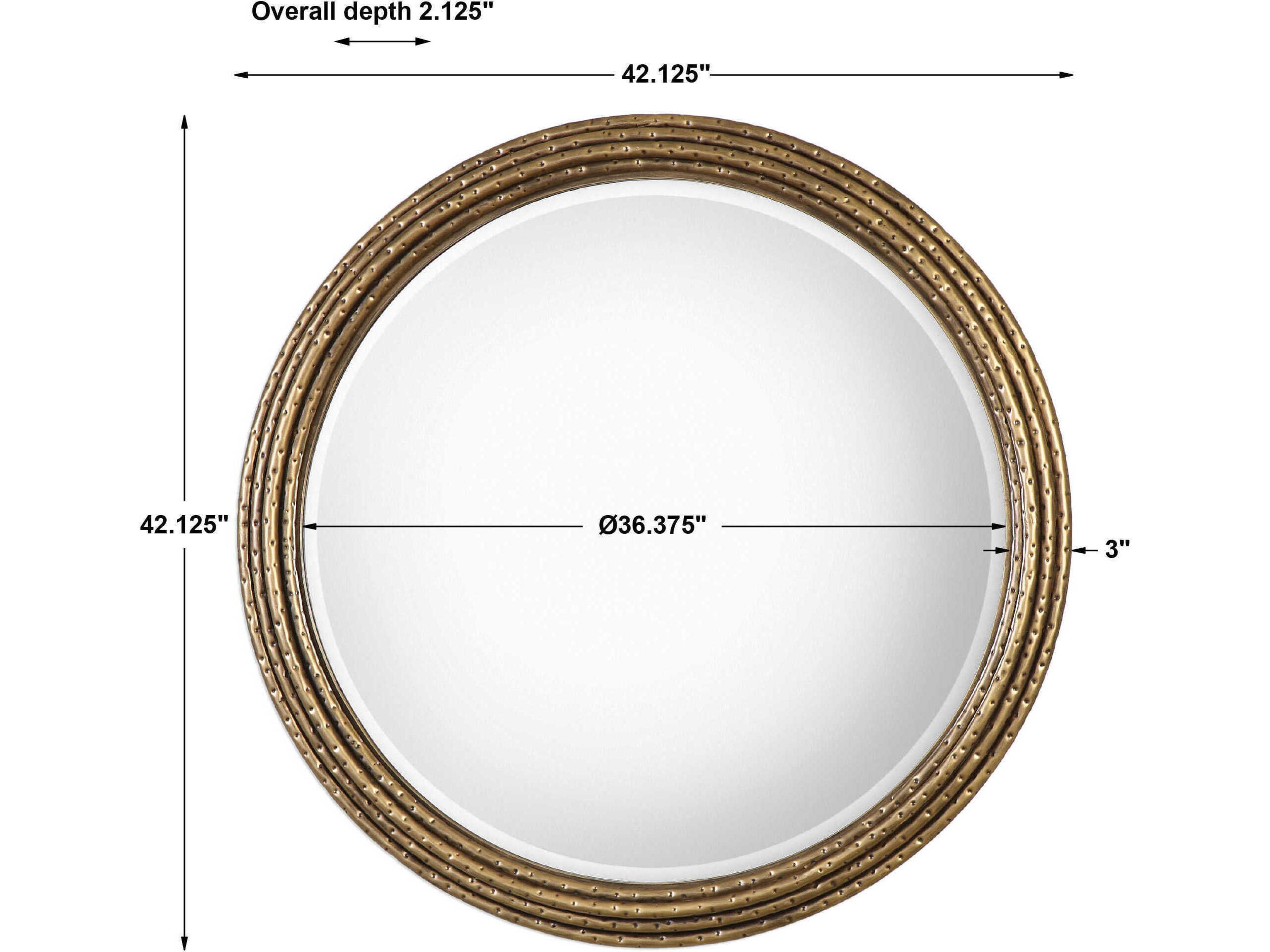 Uttermost Spera Antique Gold Round Wall Mirror
