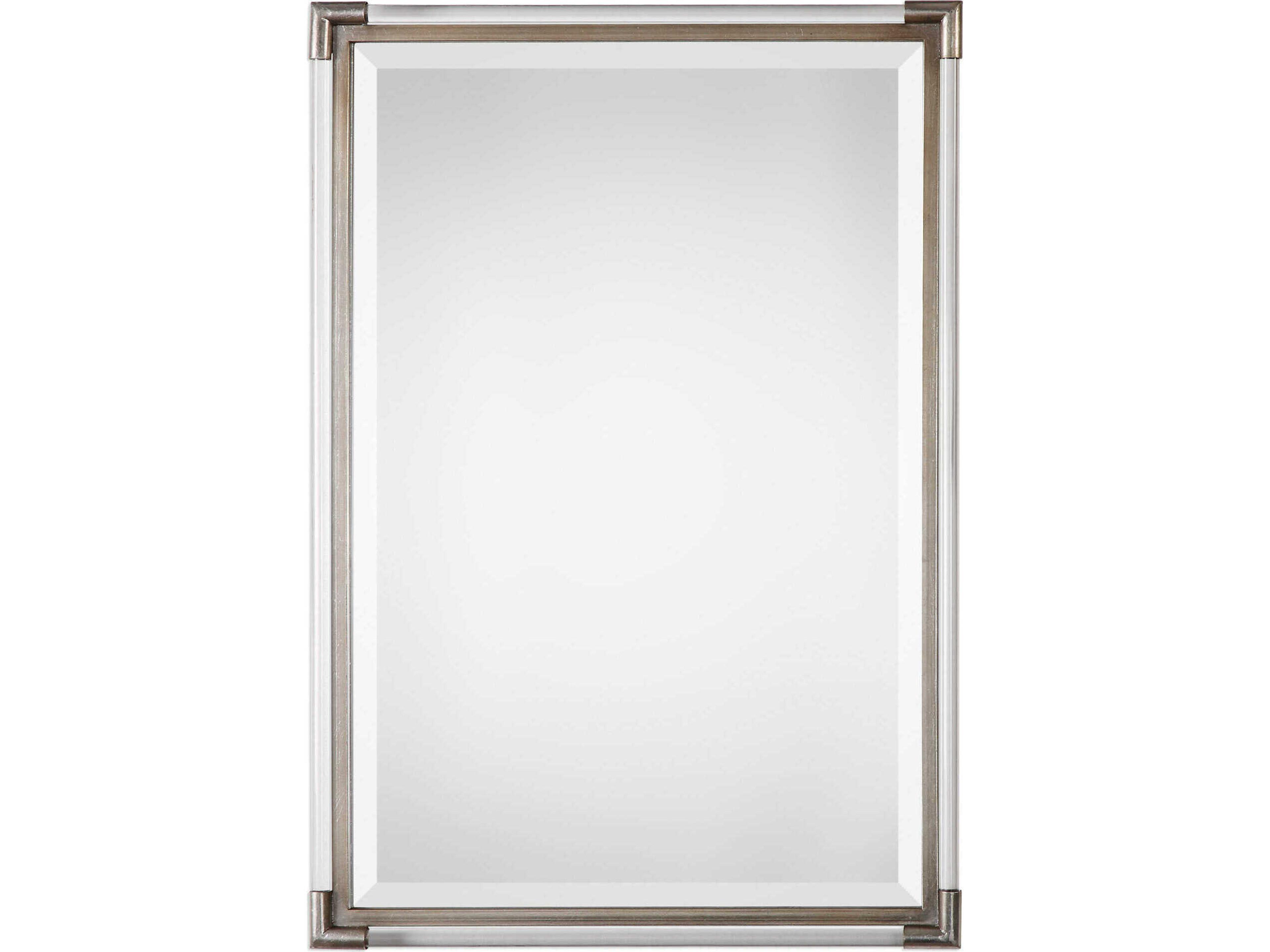 Mackai Metallic Silver Rectangular Wall Mirror