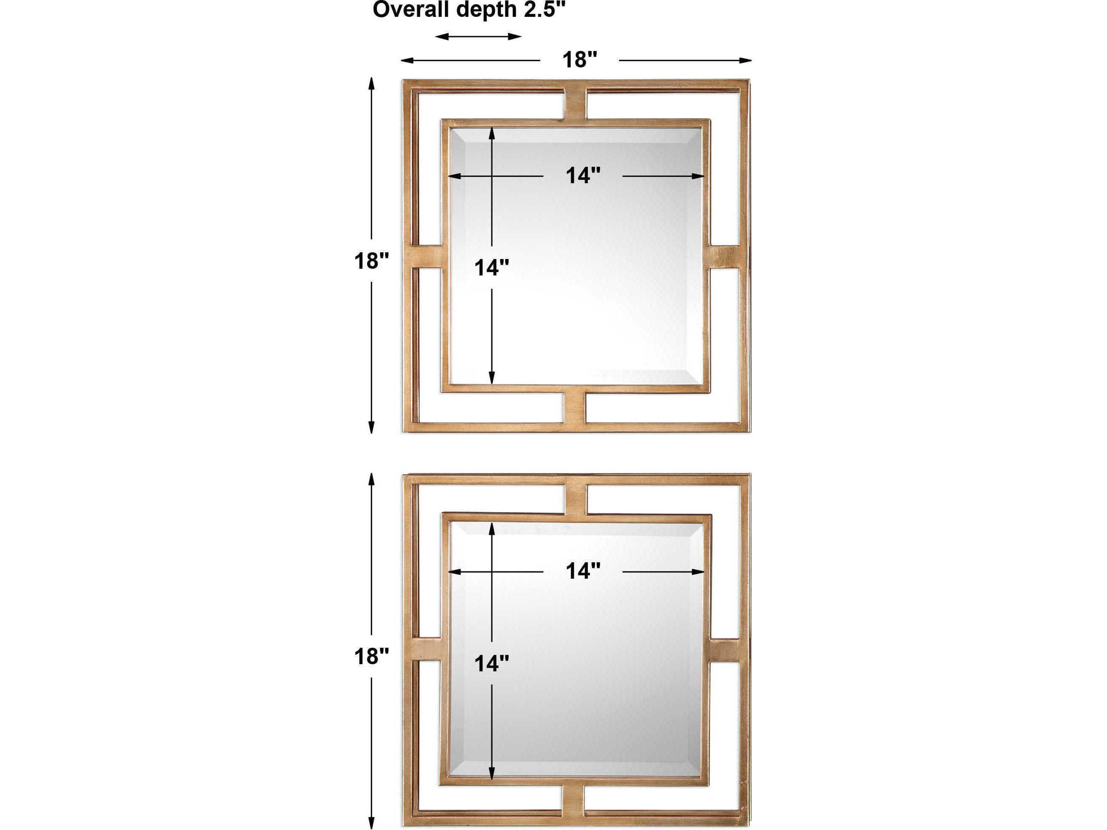 Uttermost Allick Antique Gold Square Wall Mirror