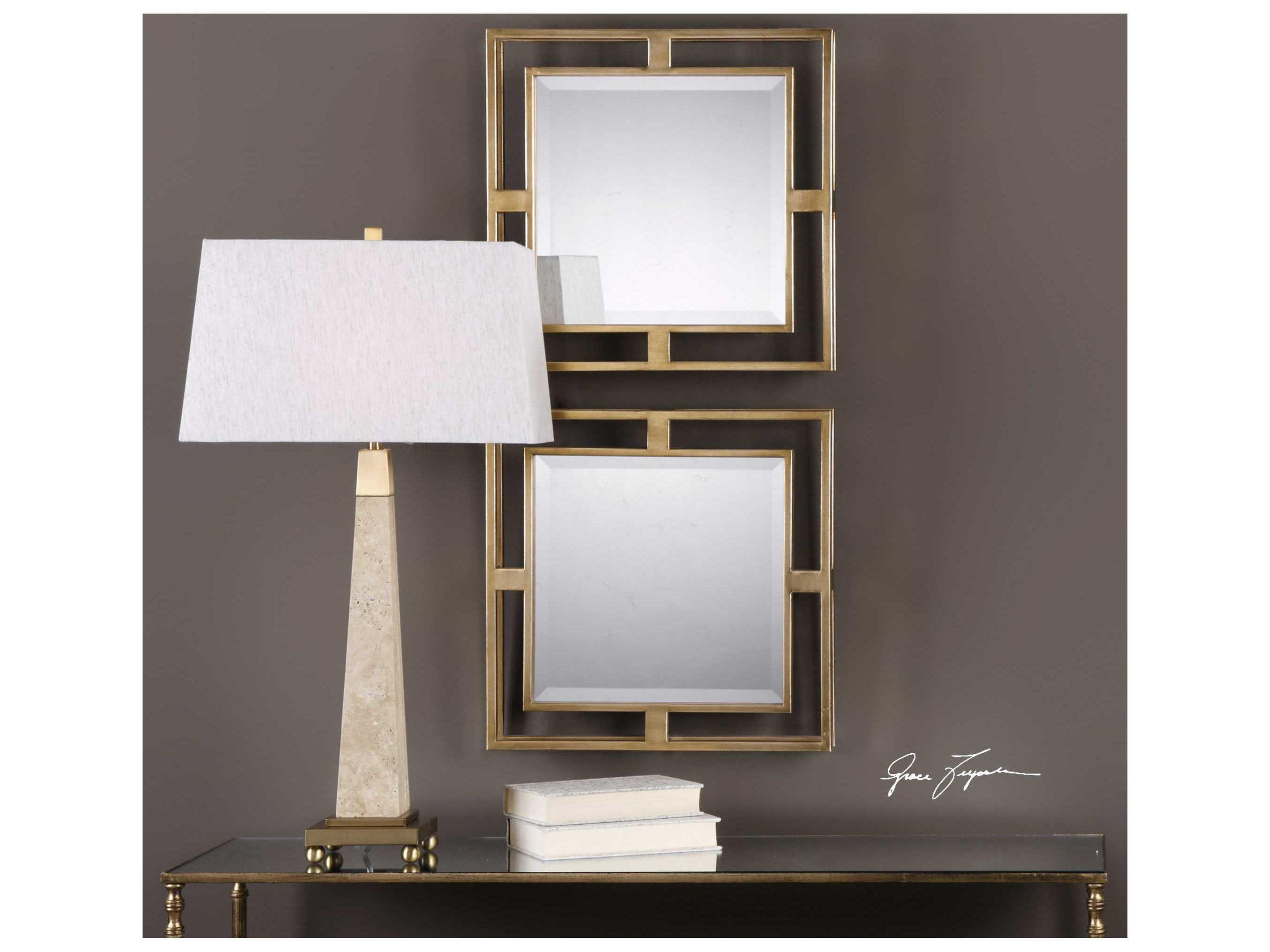 Uttermost Allick Antique Gold Square Wall Mirror