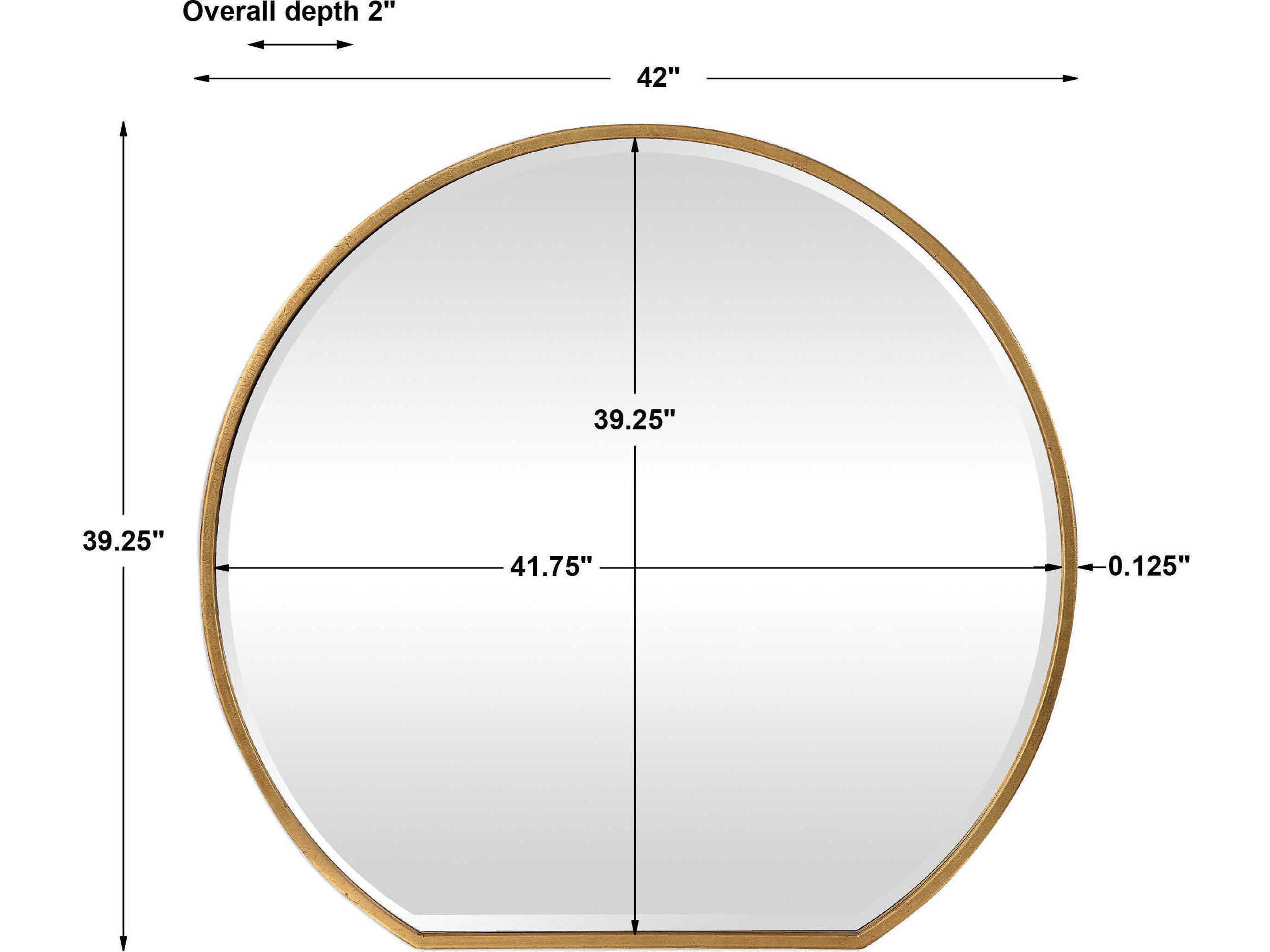 Uttermost Cabell Metallic Gold Round Wall Mirror