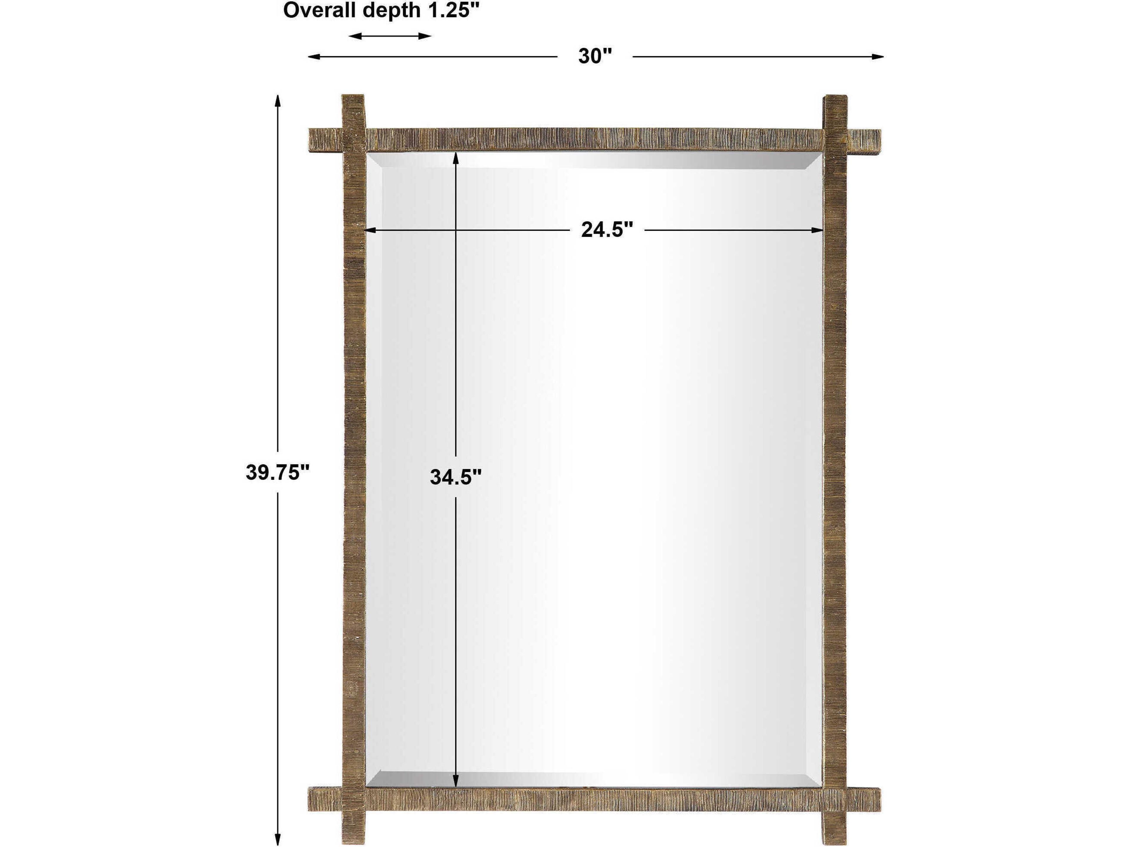 Uttermost Abanu Antique Gold Wall Mirror