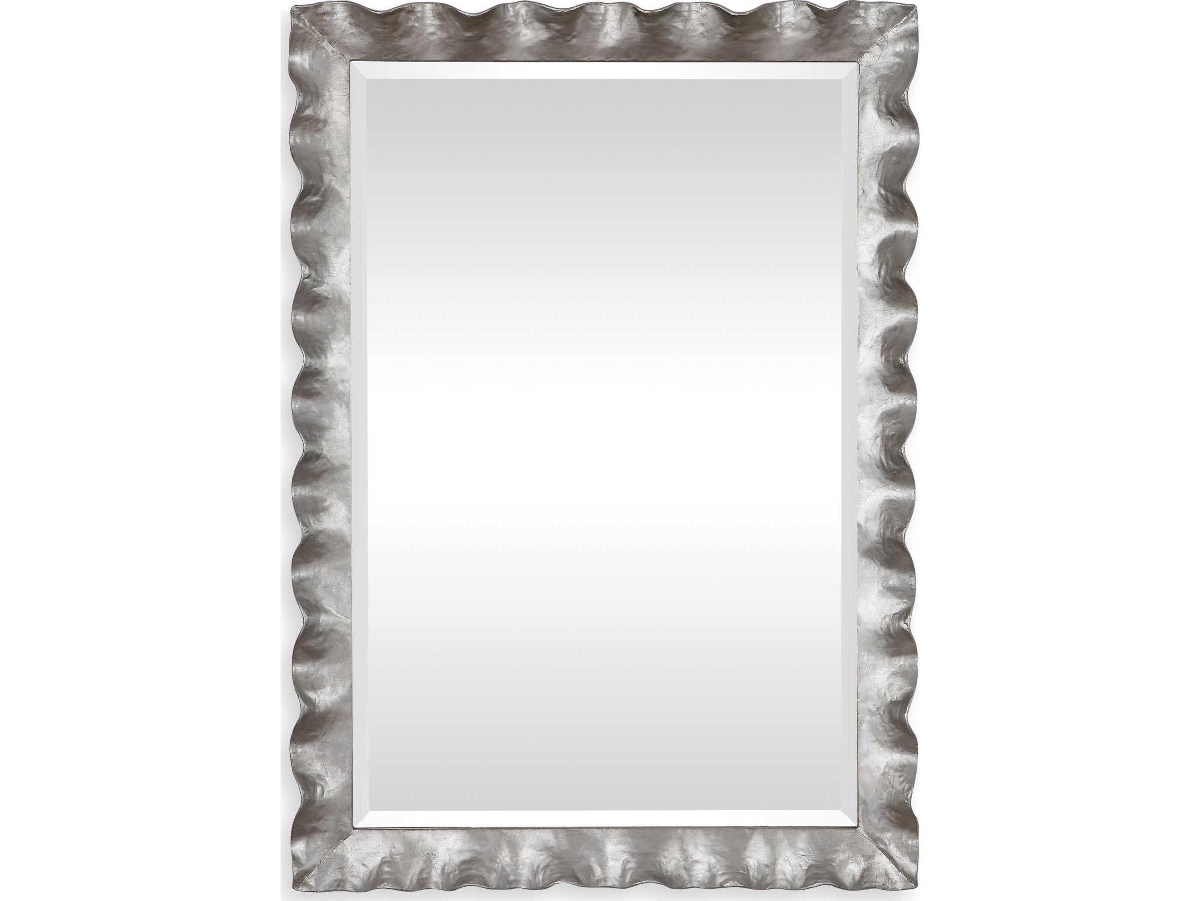 Haya Silver Leaf Rectangular Wall Mirror