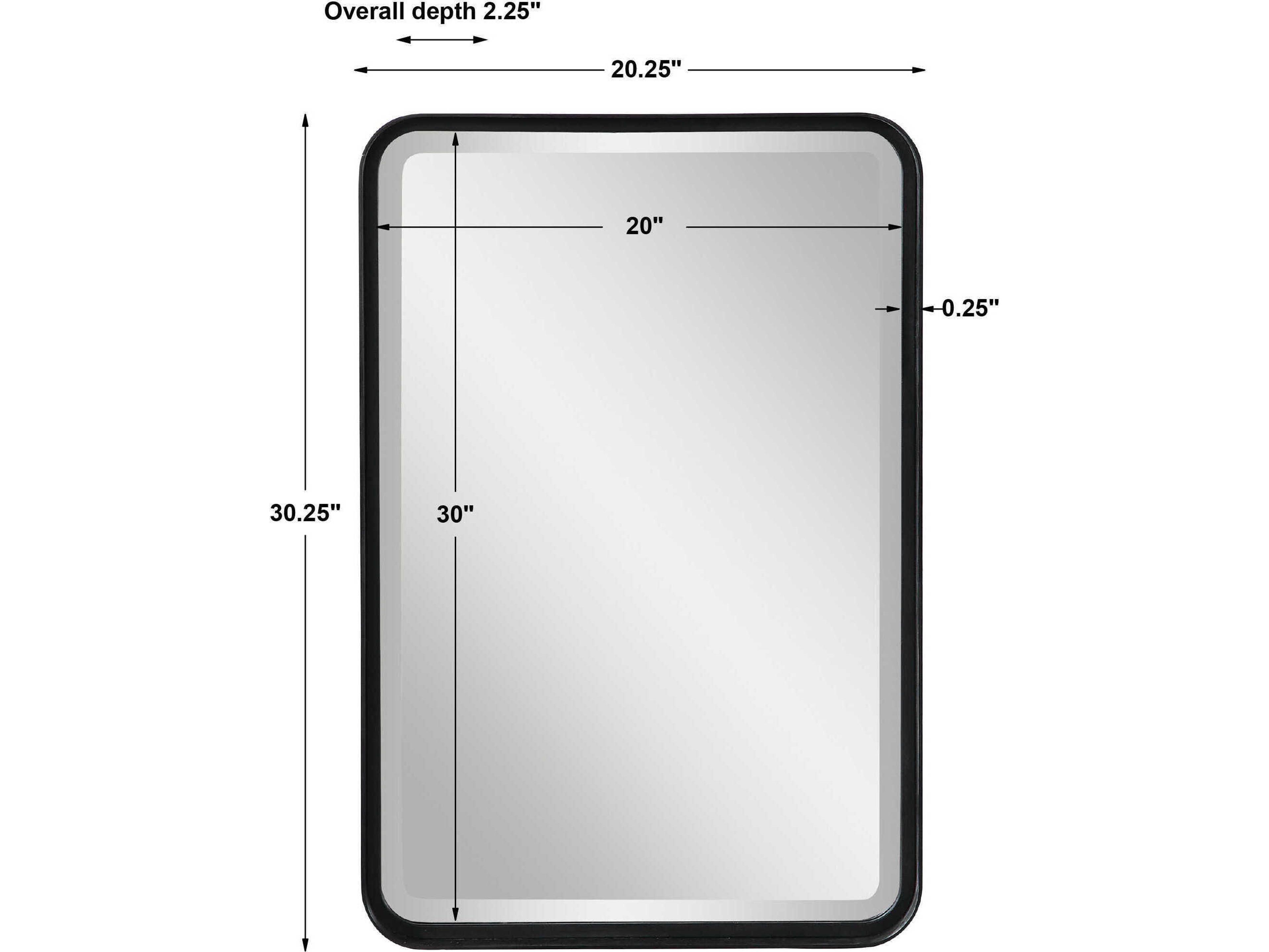 Uttermost Crofton Matte Black Wall Mirror