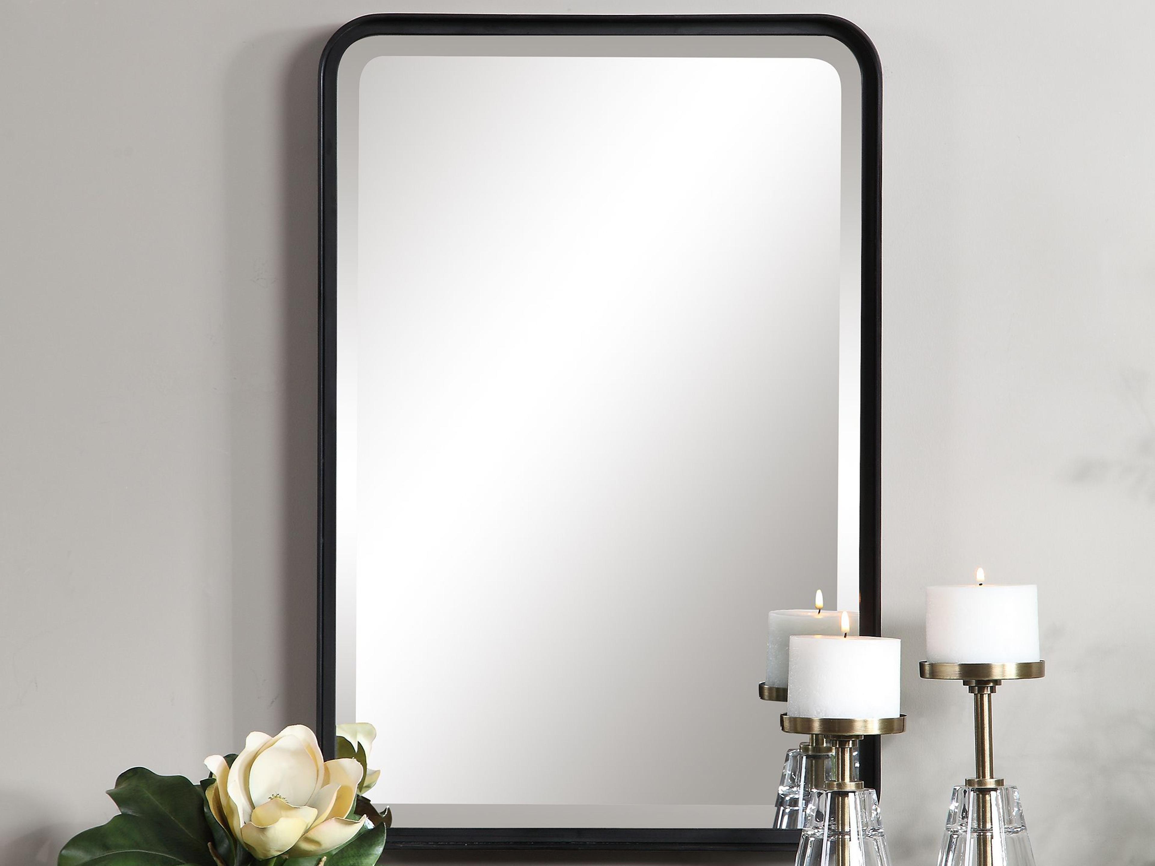 Uttermost Crofton Matte Black Wall Mirror