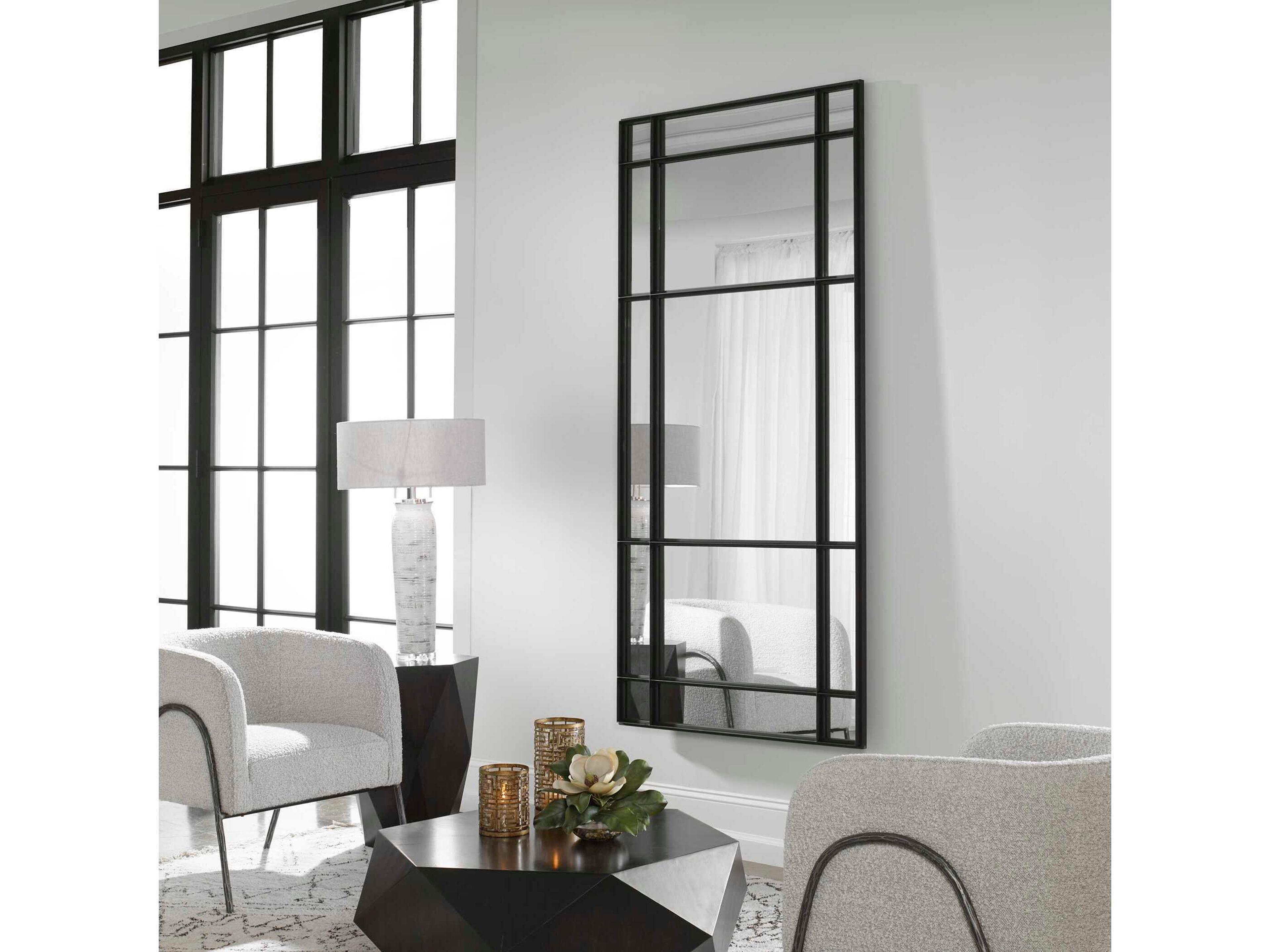 Uttermost Spurgeon Black Rectangular Floor Mirror