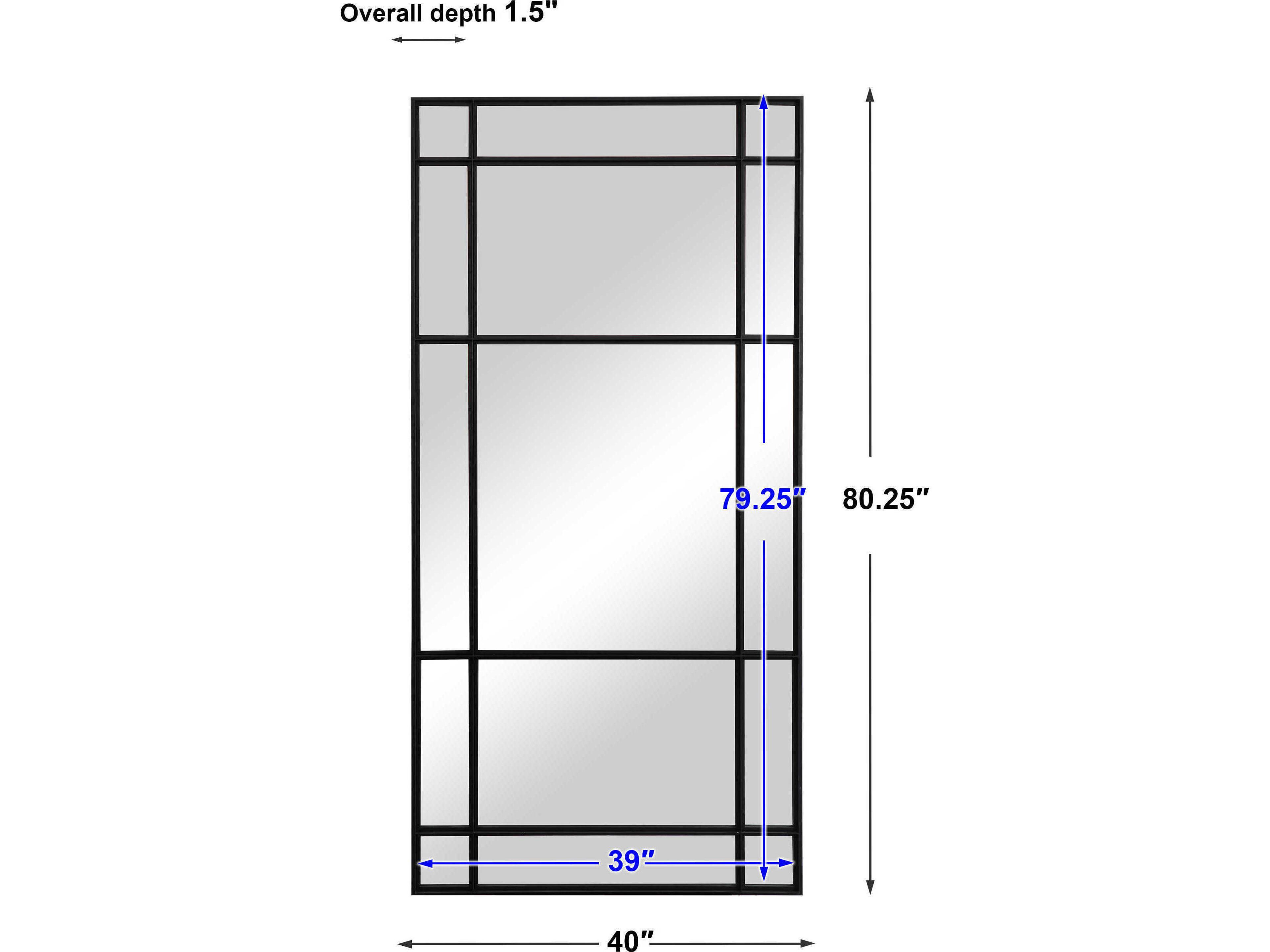 Uttermost Spurgeon Black Rectangular Floor Mirror