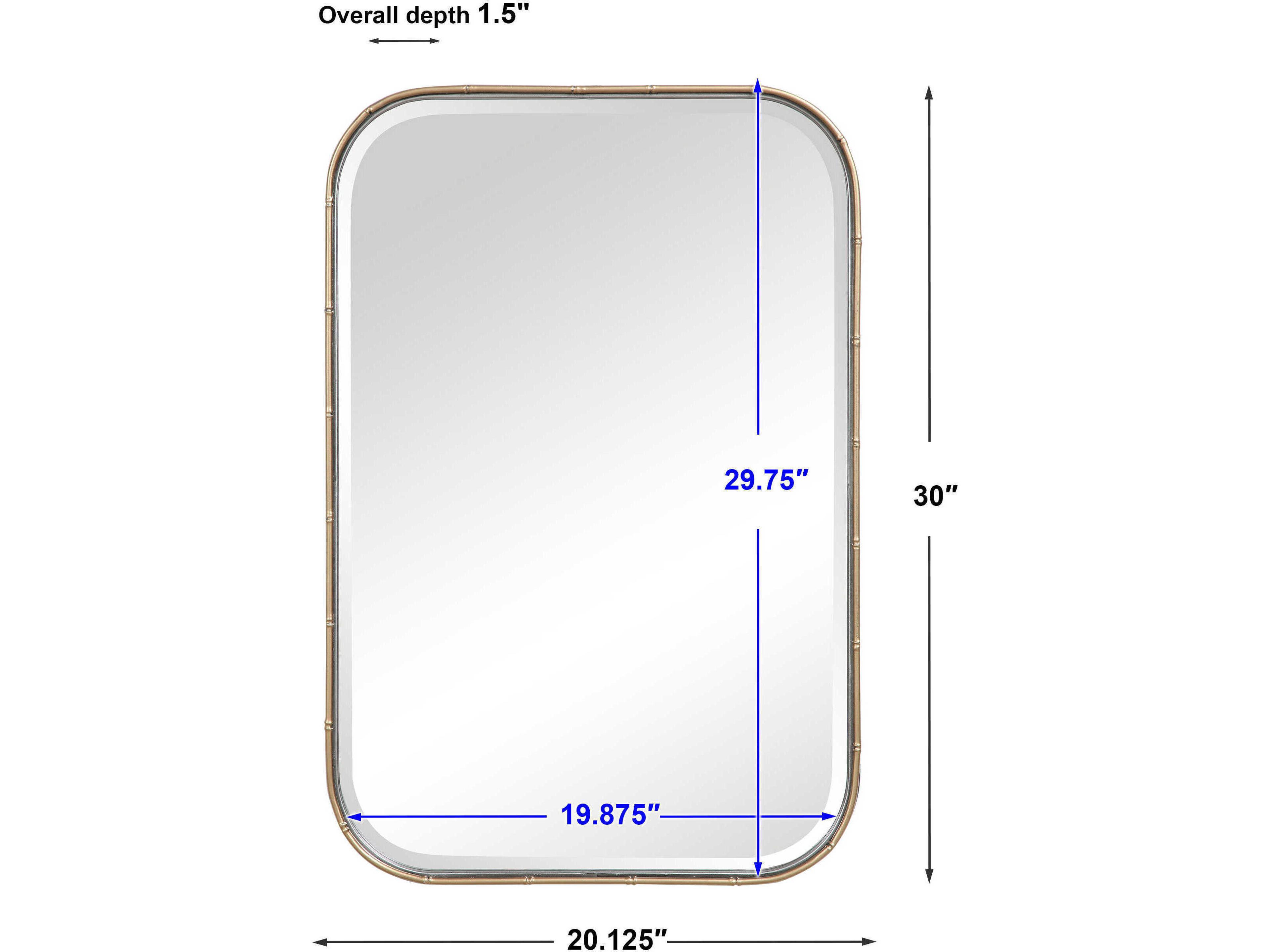 Uttermost Malay Antique Gold Leaf Rectangular Wall Mirror