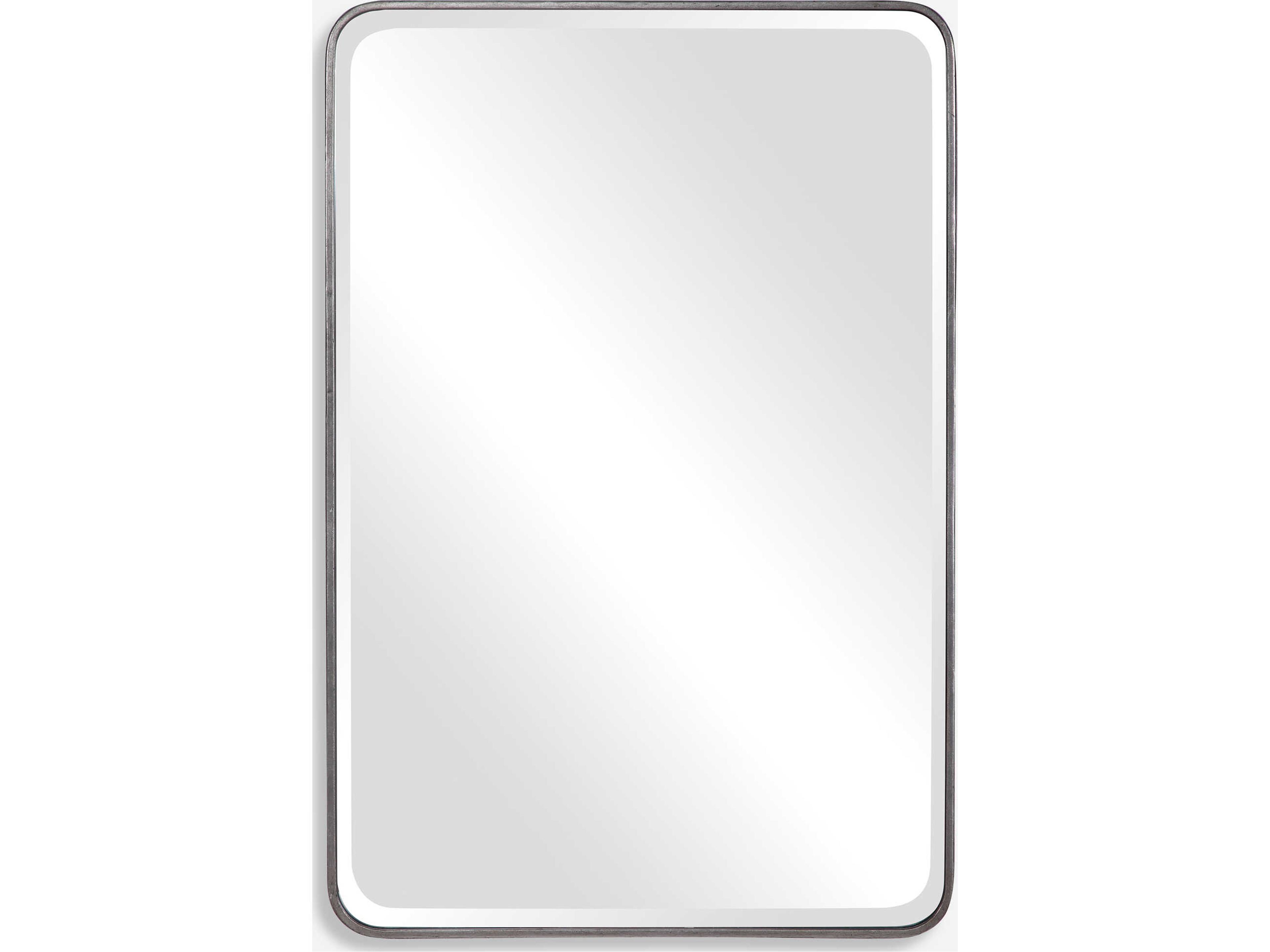 Aramis Distressed Silver Rectangular Wall Mirror