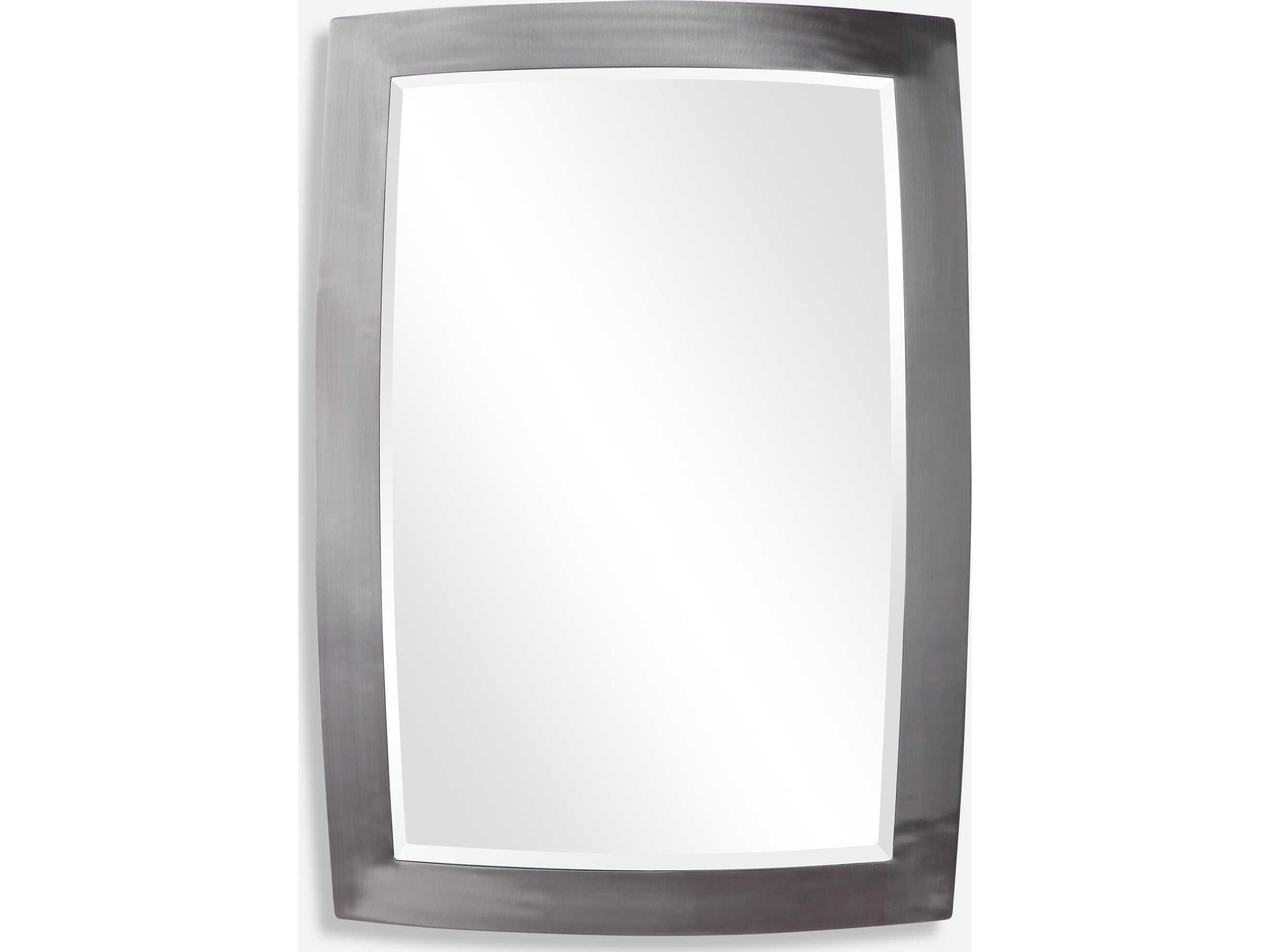Uttermost Haskill Brushed Nickel Rectangular Wall Mirror