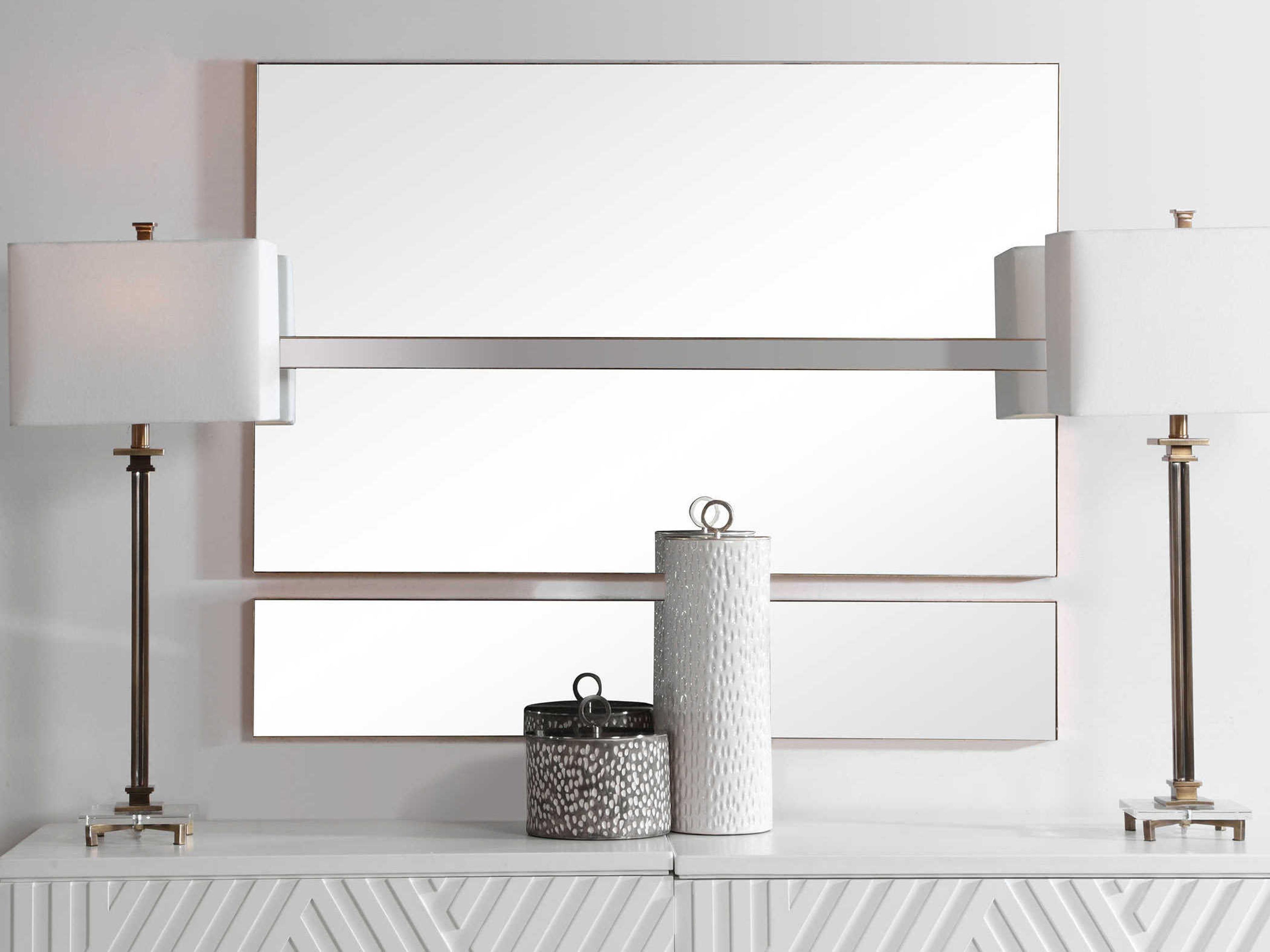 Uttermost Rowling Gold Leaf Rectangular Wall Mirror Set of 3