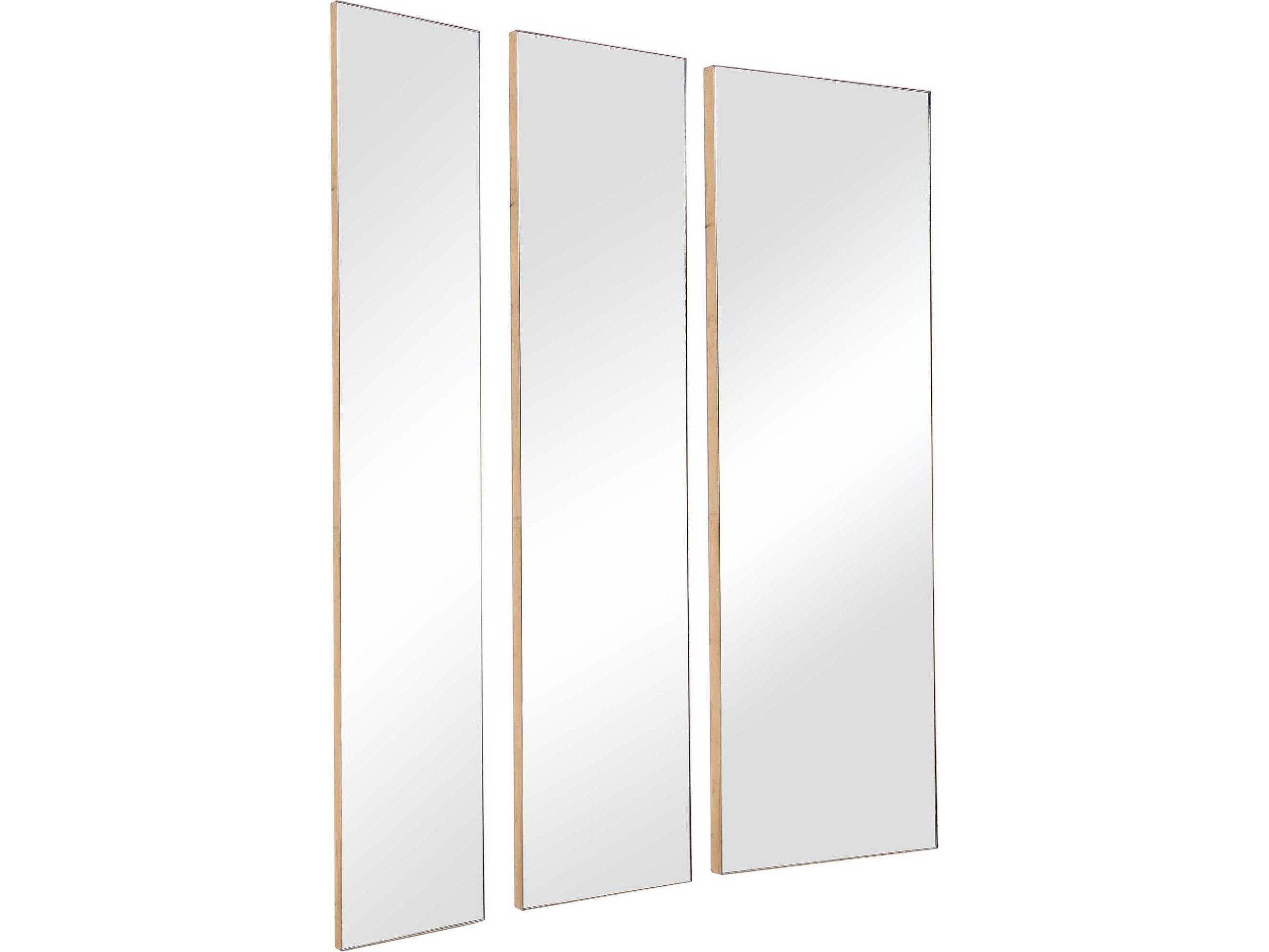 Uttermost Rowling Gold Leaf Rectangular Wall Mirror Set of 3
