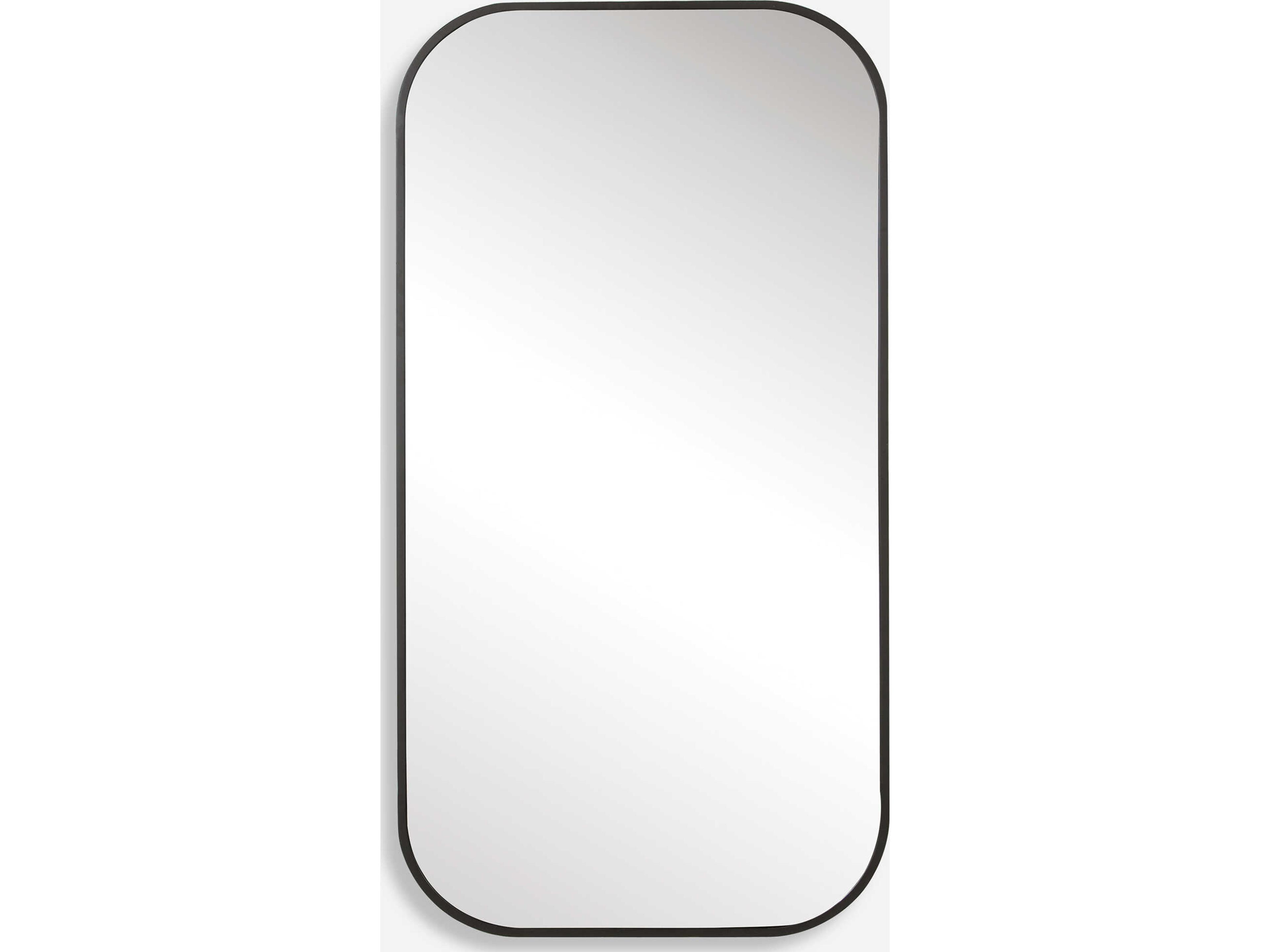 Taft Wall Mirror in Matte Black with Metal Frame