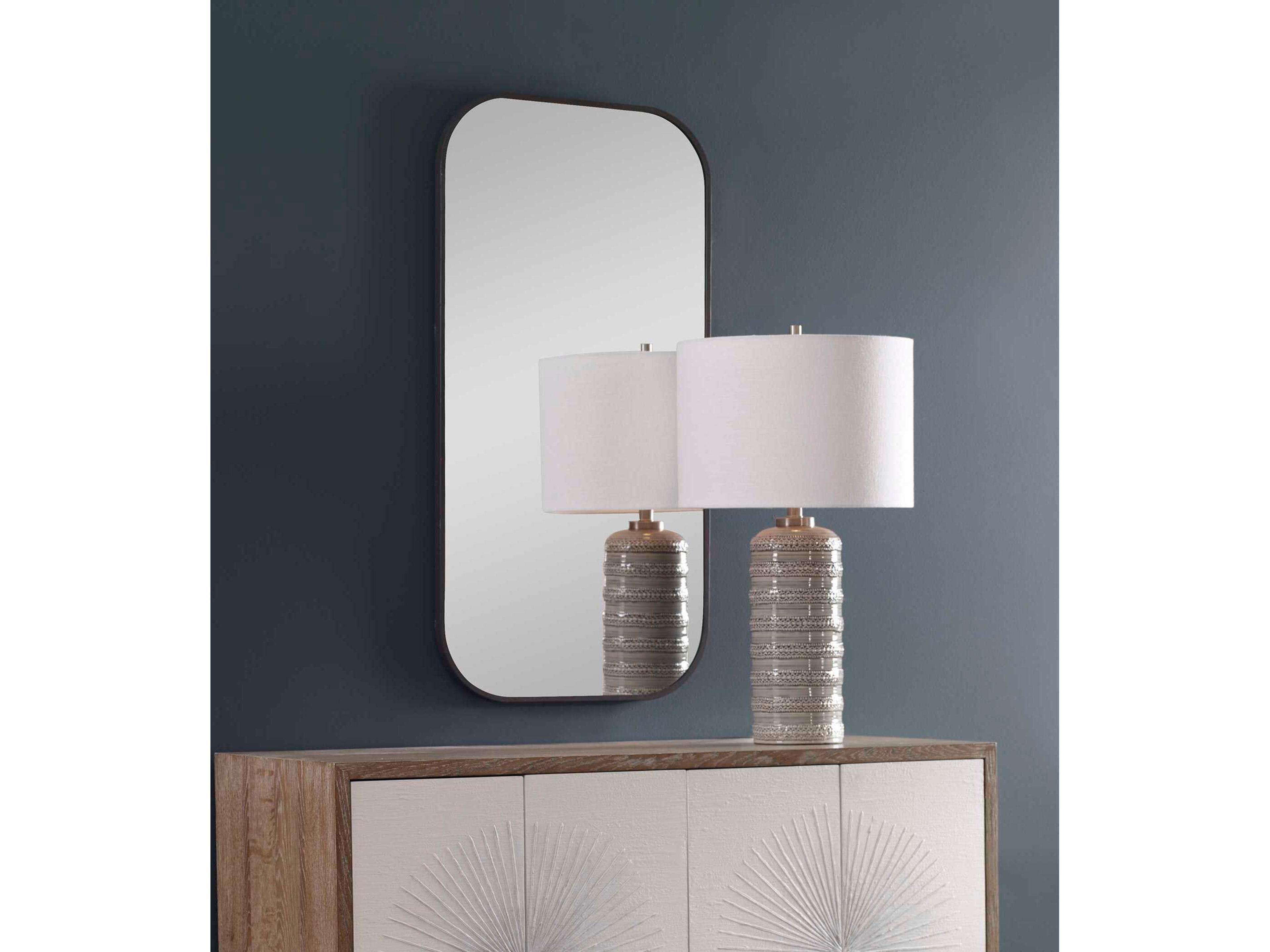 Uttermost Taft Dark Bronze Rectangular Wall Mirror
