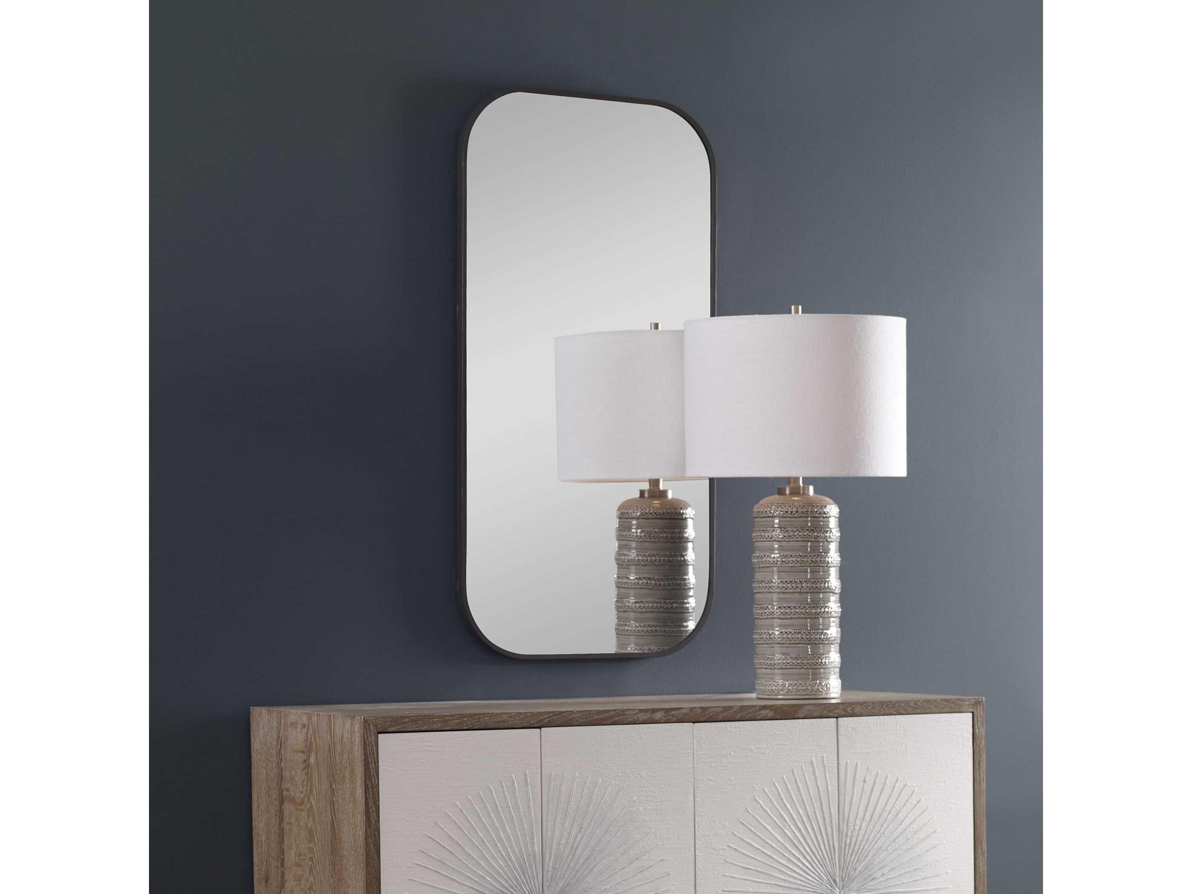 Uttermost Taft Dark Bronze Rectangular Wall Mirror