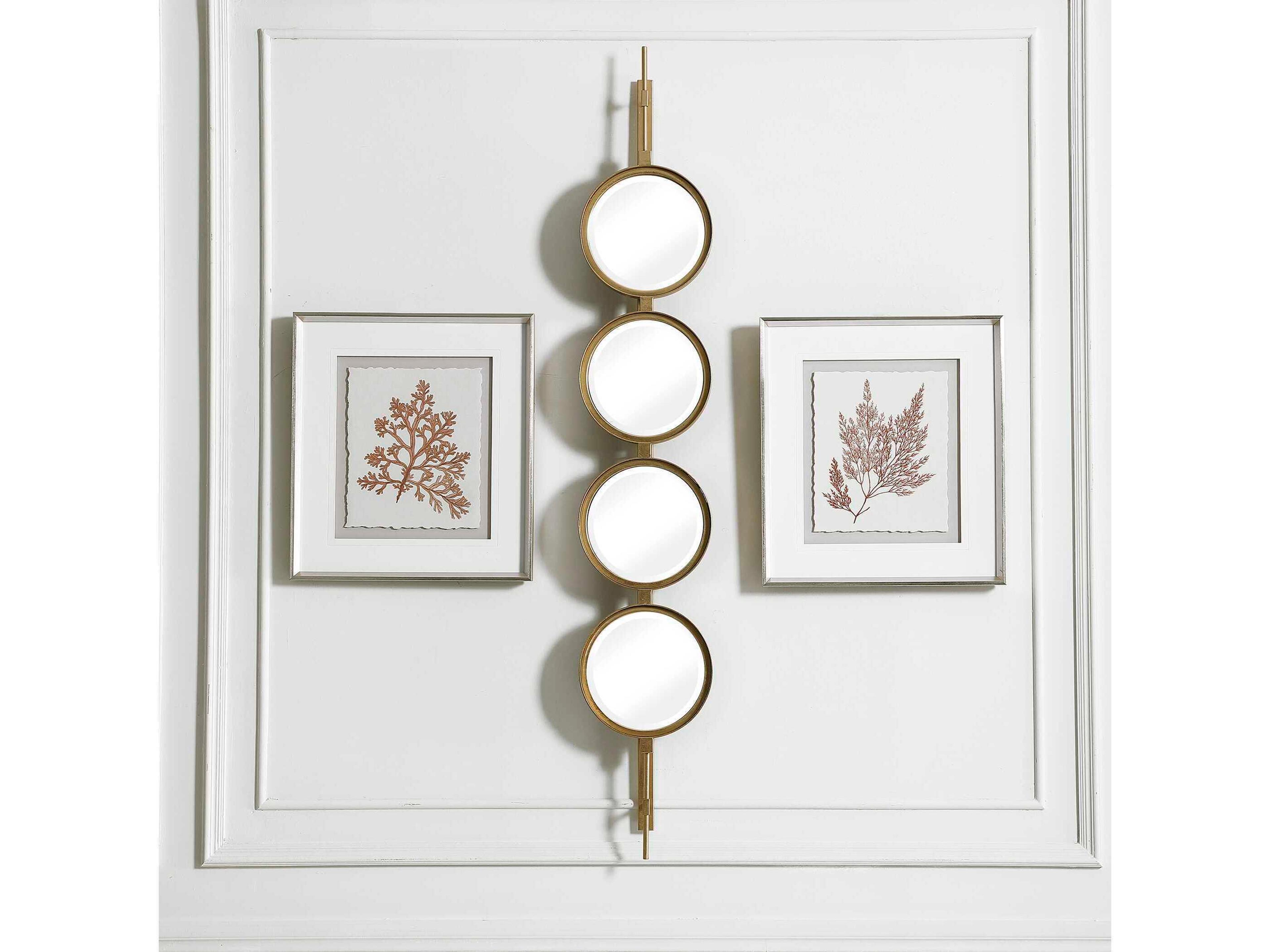 Uttermost Button Gold Leaf Wall Mirror