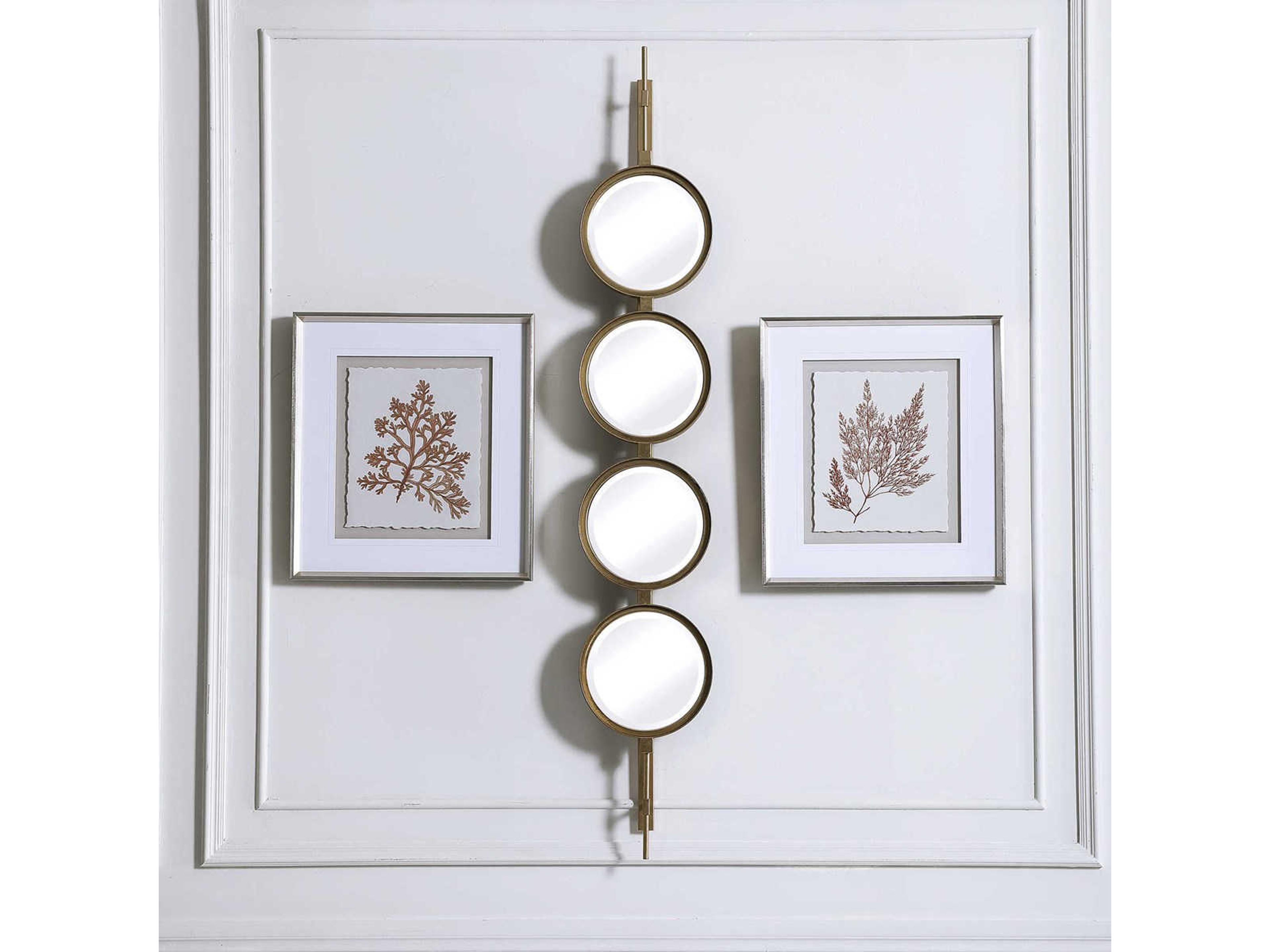 Uttermost Button Gold Leaf Wall Mirror