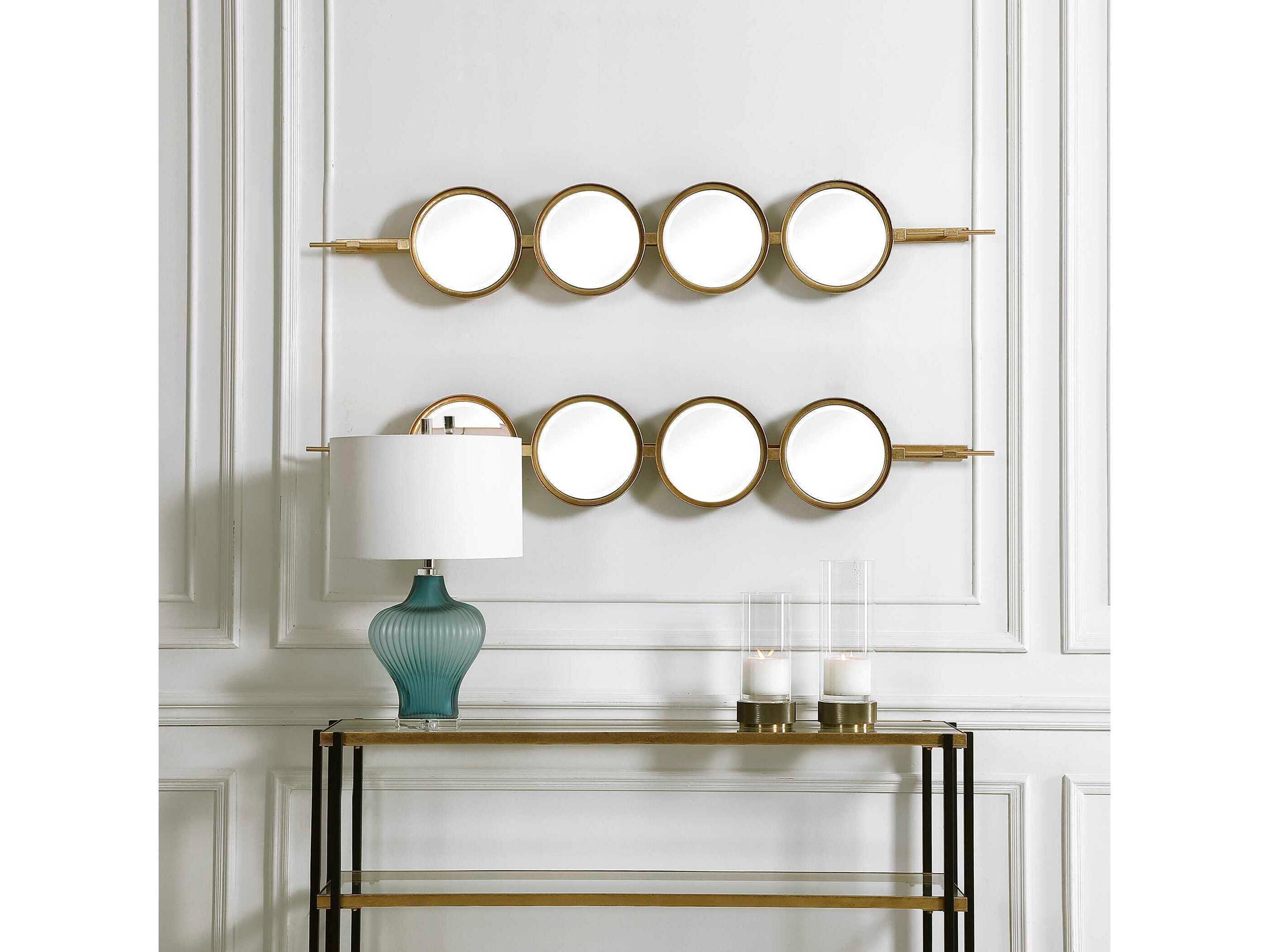 Uttermost Button Gold Leaf Wall Mirror