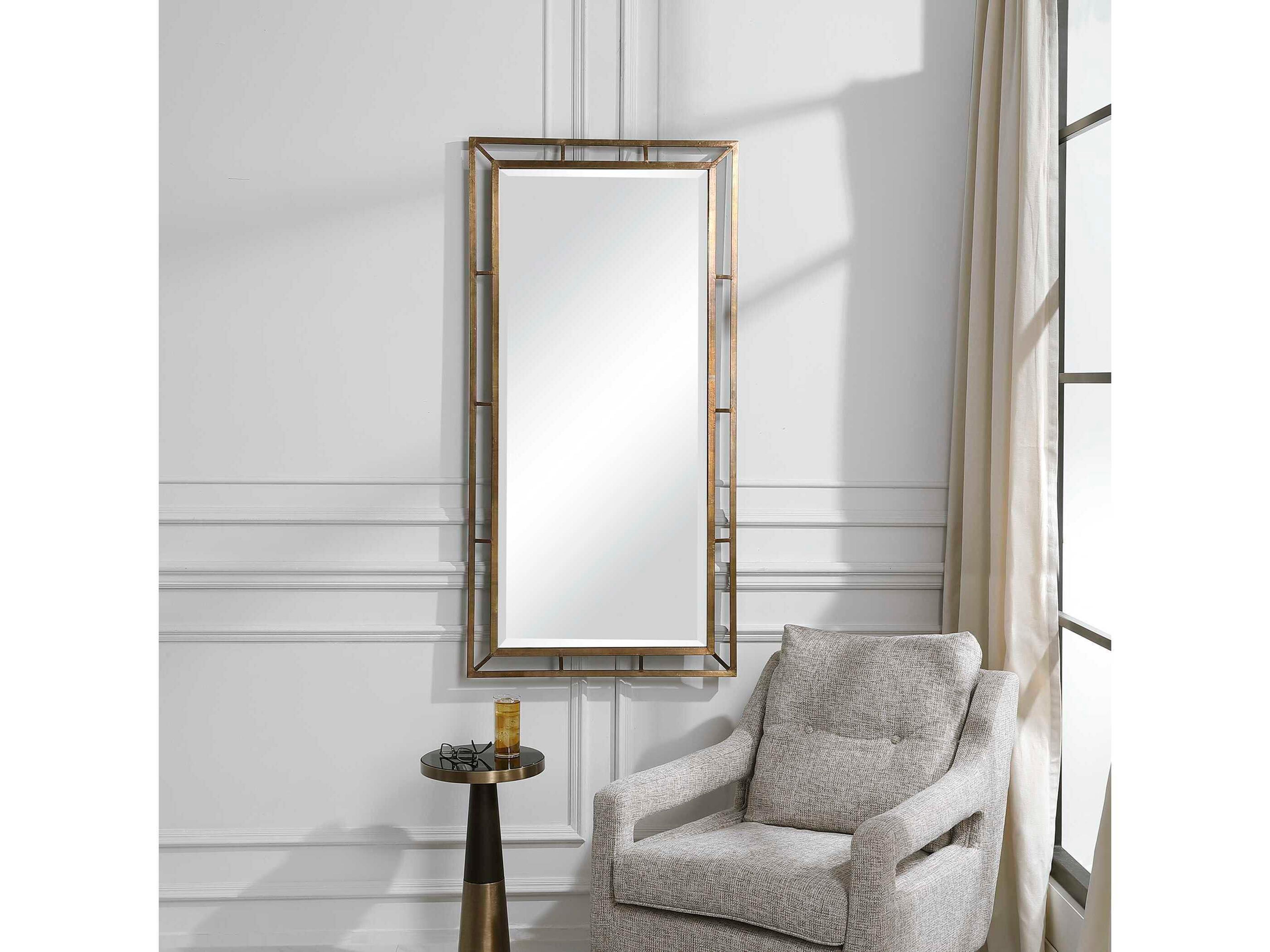 Uttermost Farrow Copper Rectangular Wall Mirror