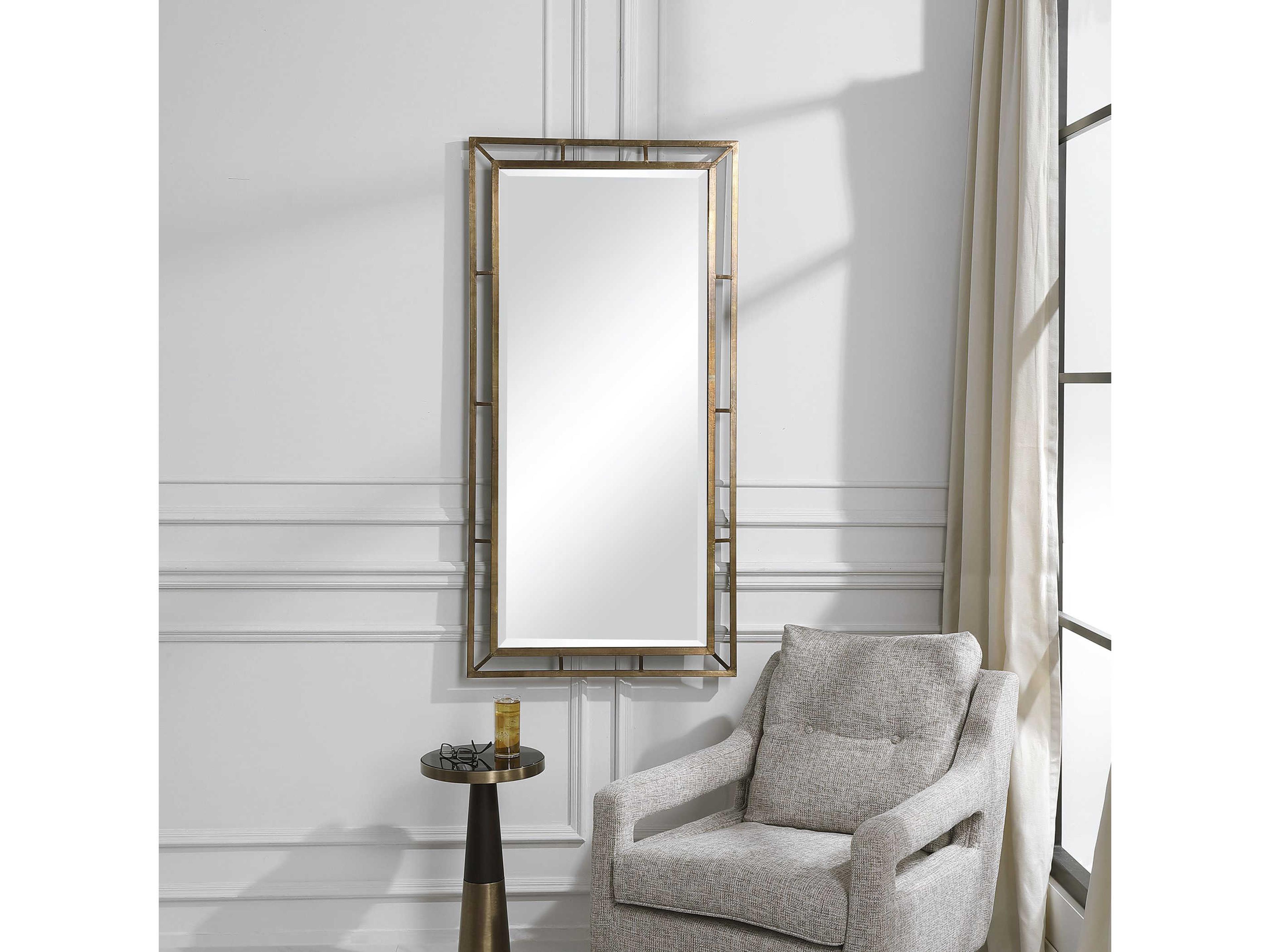 Uttermost Farrow Copper Rectangular Wall Mirror