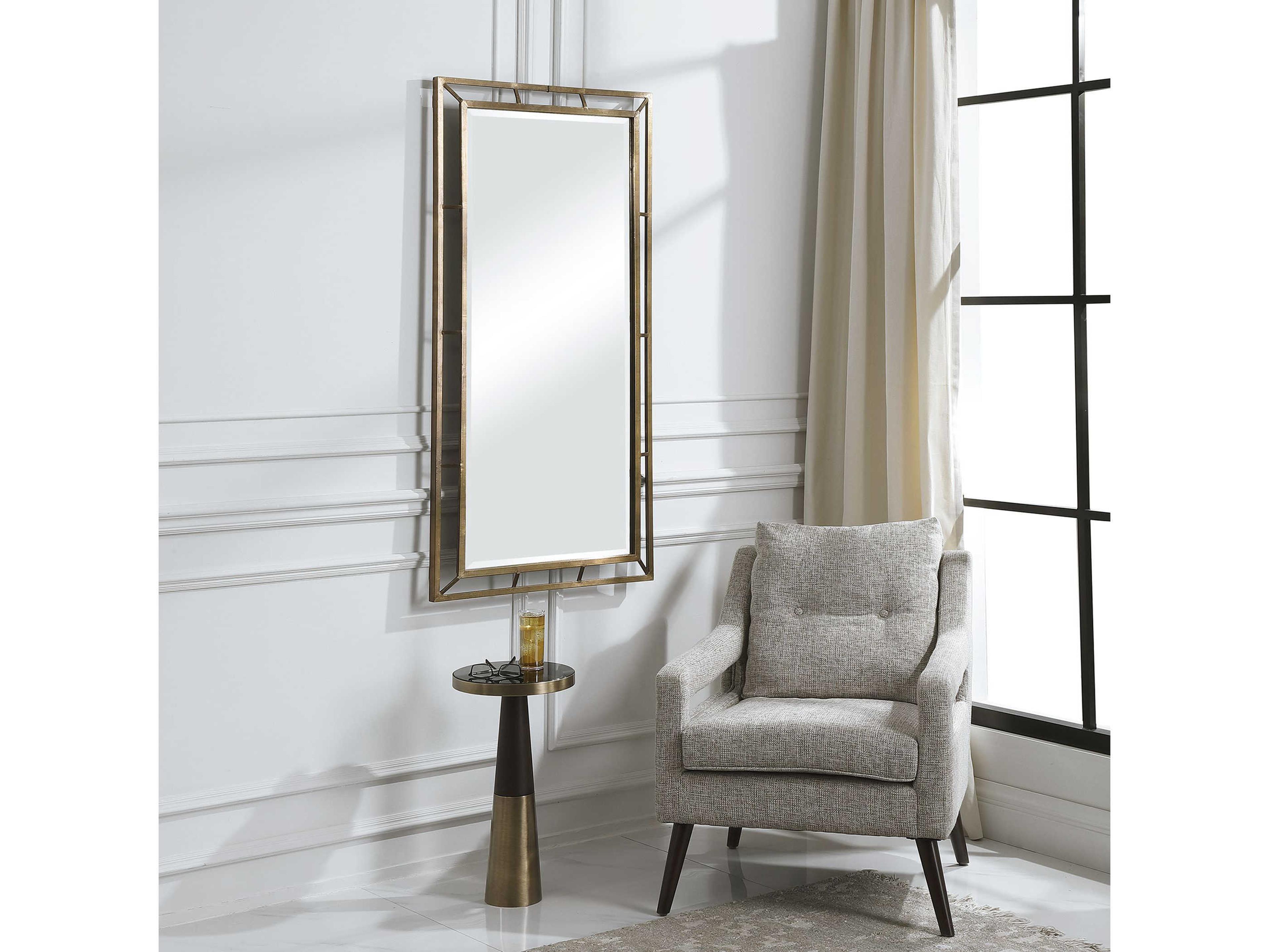 Uttermost Farrow Copper Rectangular Wall Mirror