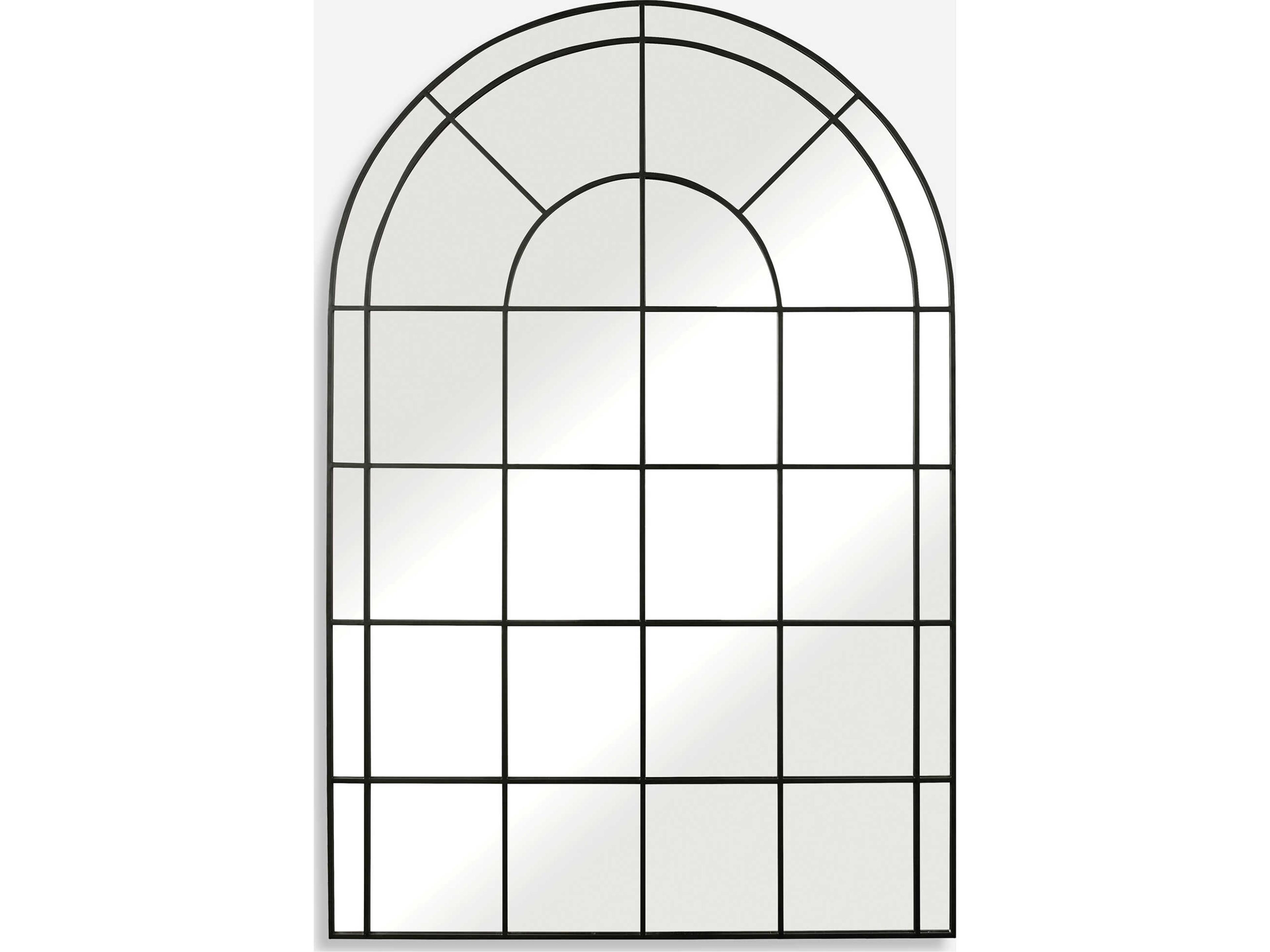 Grantola Satin Black Arch Wall Mirror