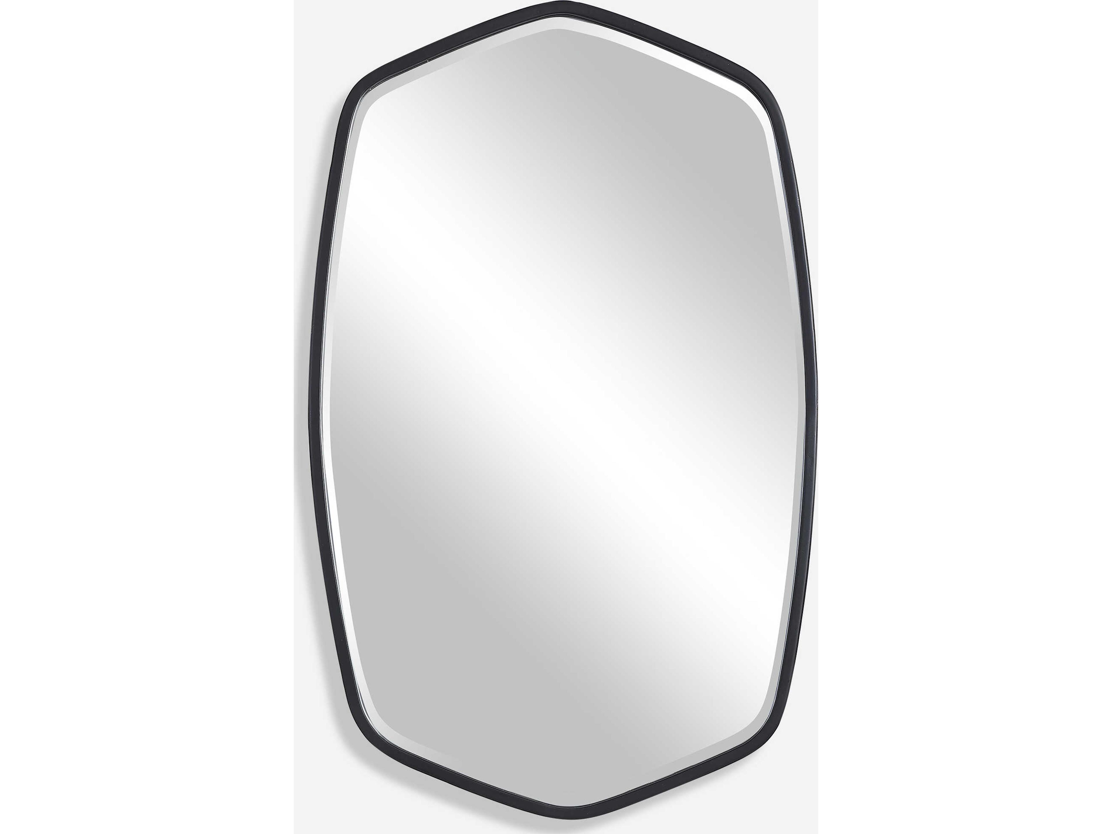 Duronia Streamlined Satin Black Wall Mirror